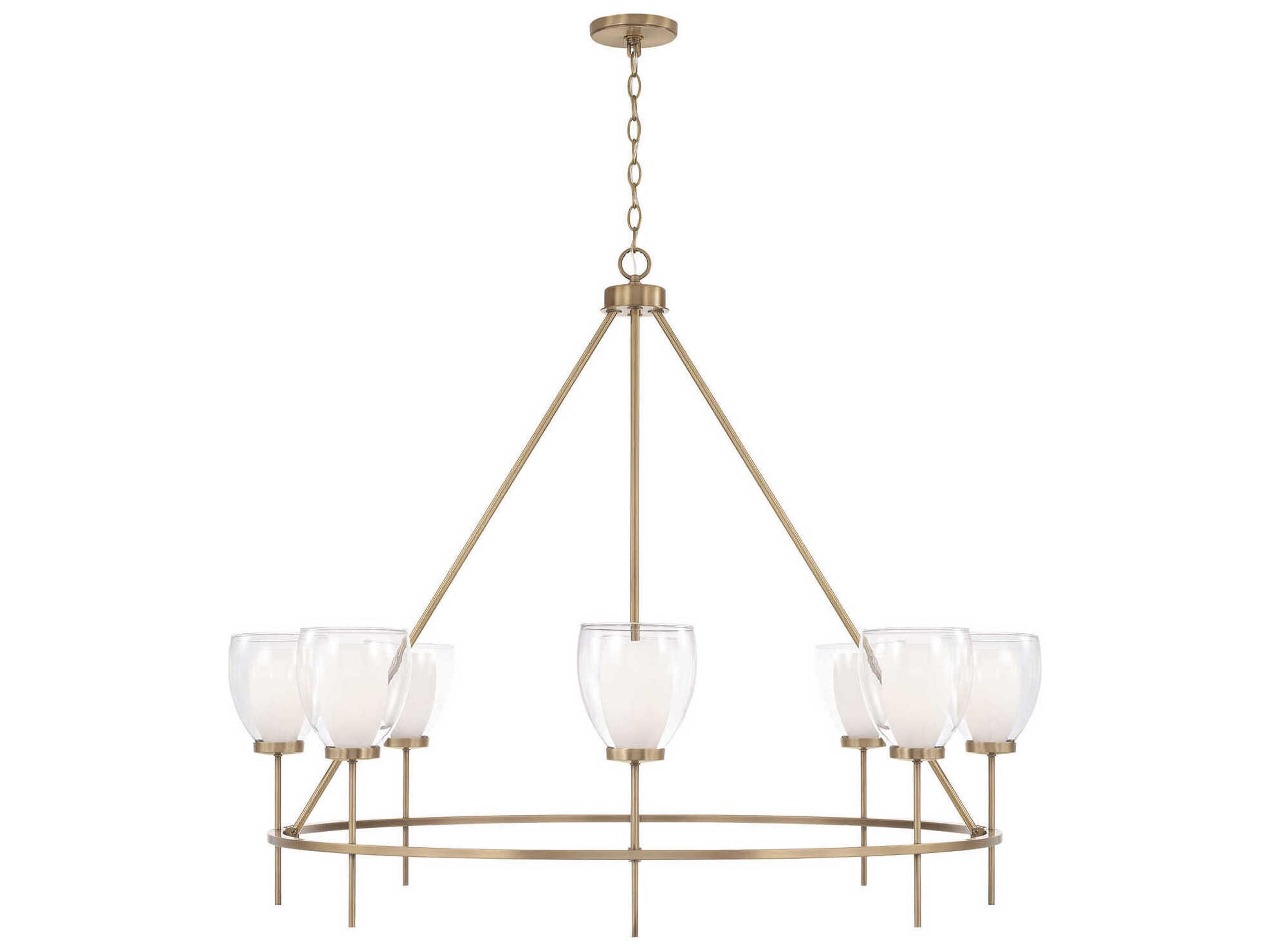 Capital Lighting Joss 8-Light Aged Brass Chandelier