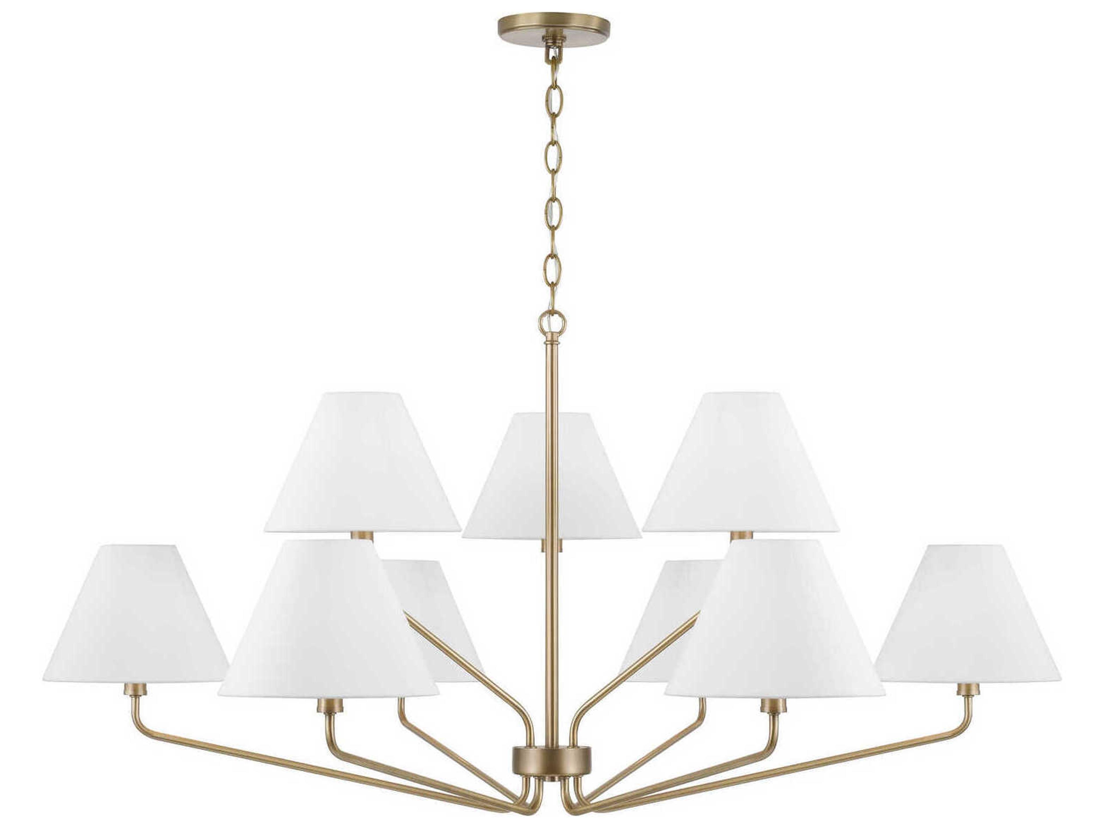 Capital Lighting Chadwick 9-Light Aged Brass Chandelier