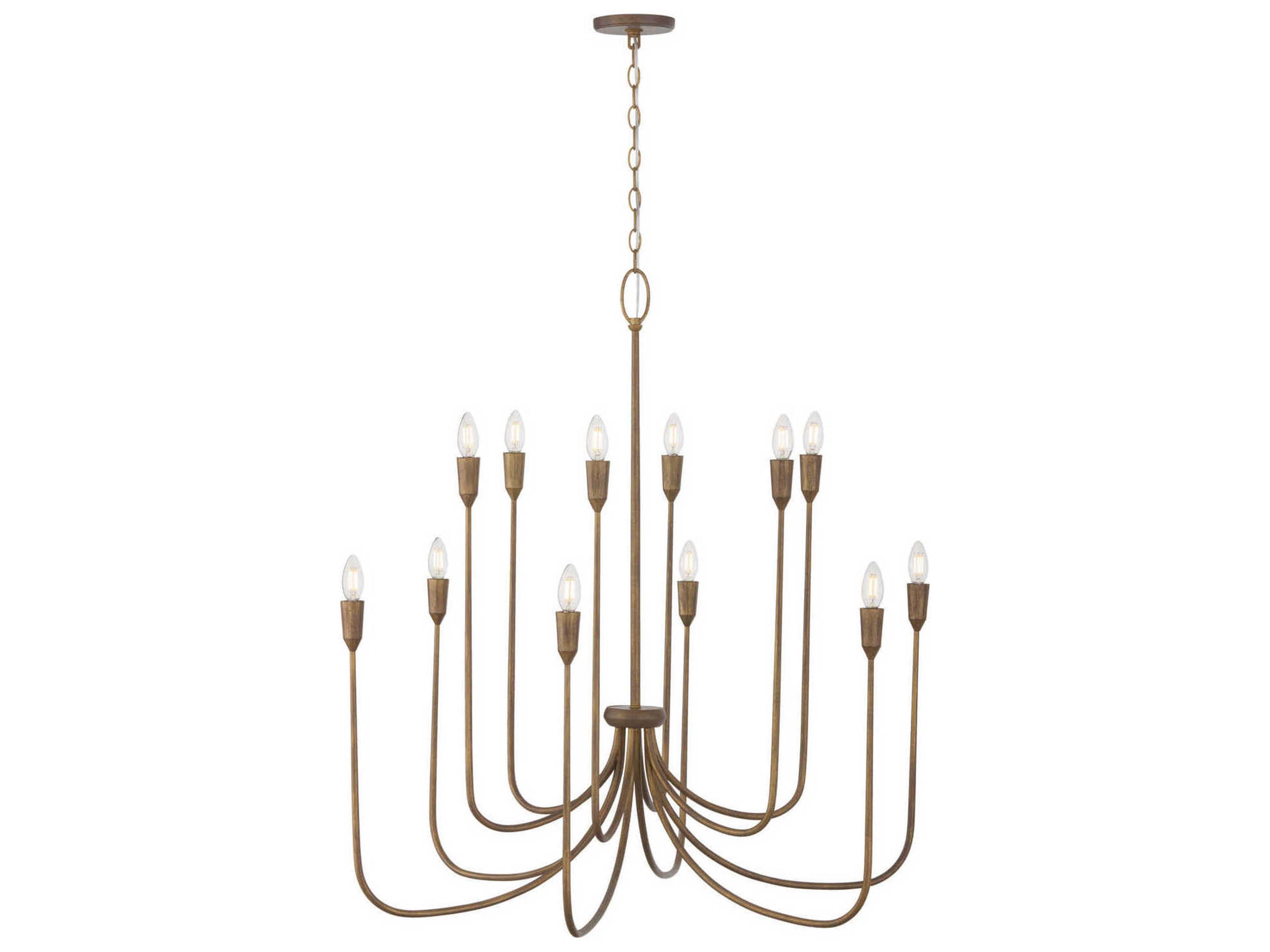 Capital Lighting Marley 12-Light Mystic Bronze Candelabra Chandelier
