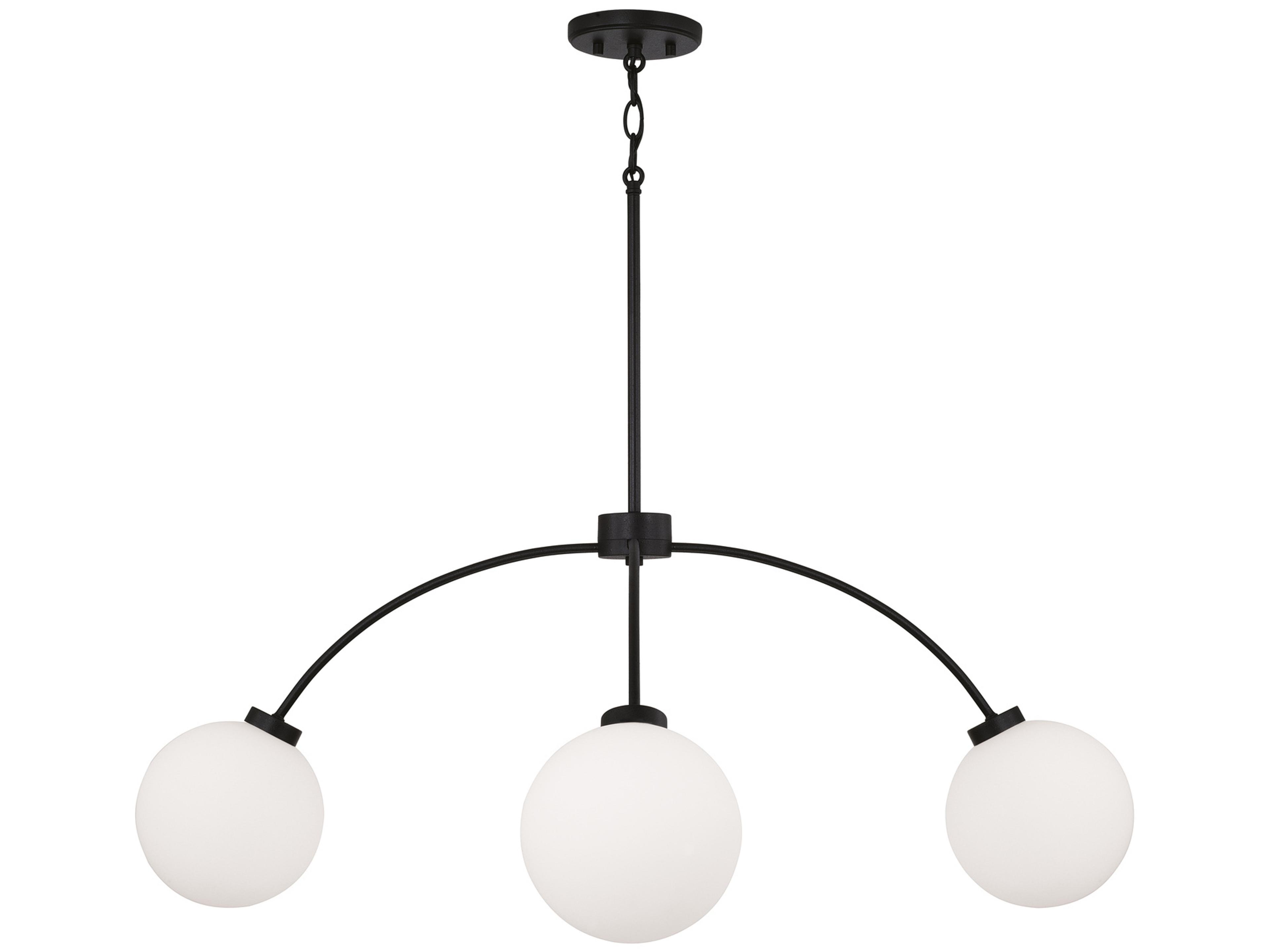 Capital Lighting Amos 4-Light Black Iron Globe Chandelier