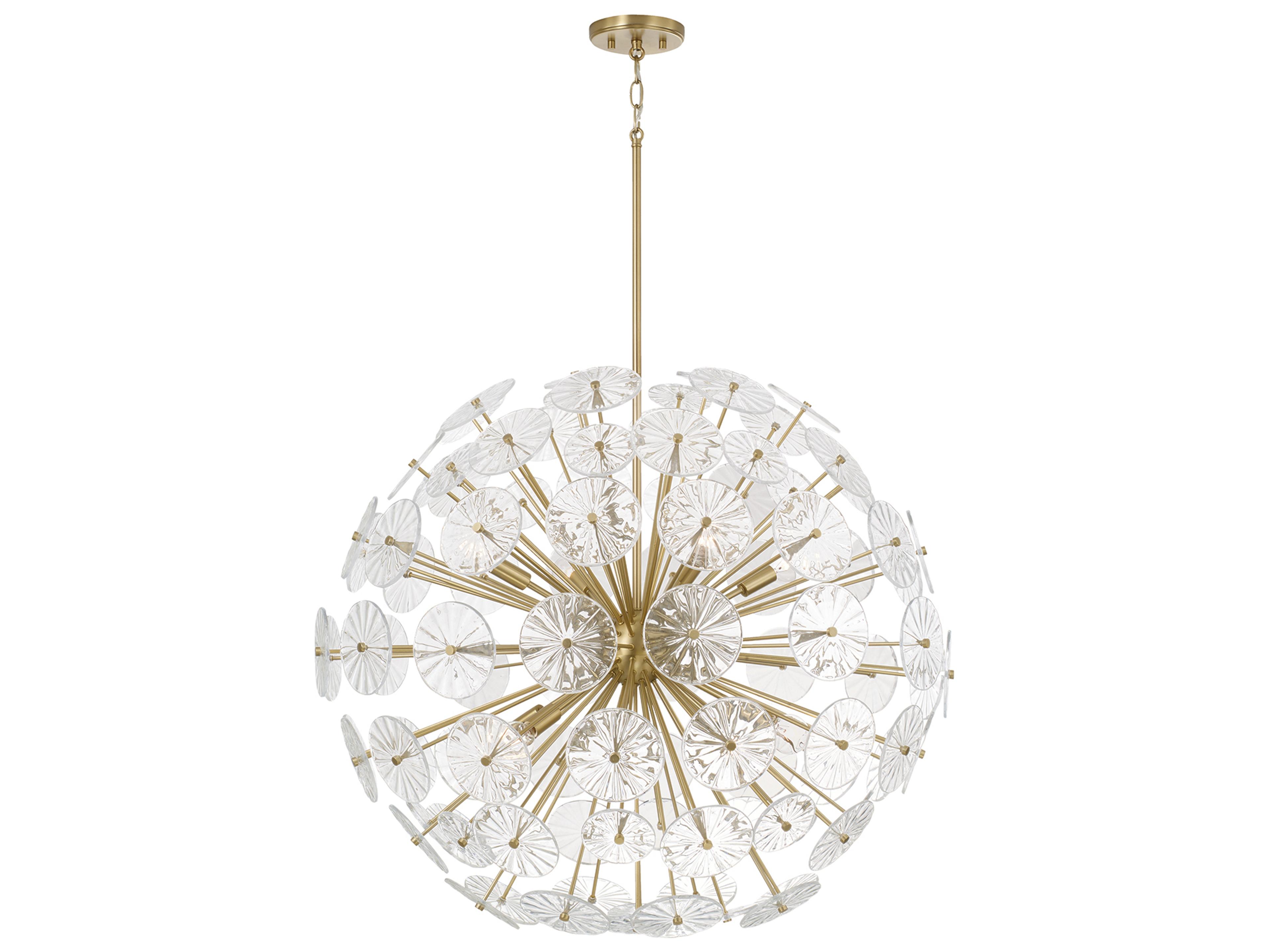 Capital Lighting Emelie 8-light Matte Brass Globe Geometric Pendant