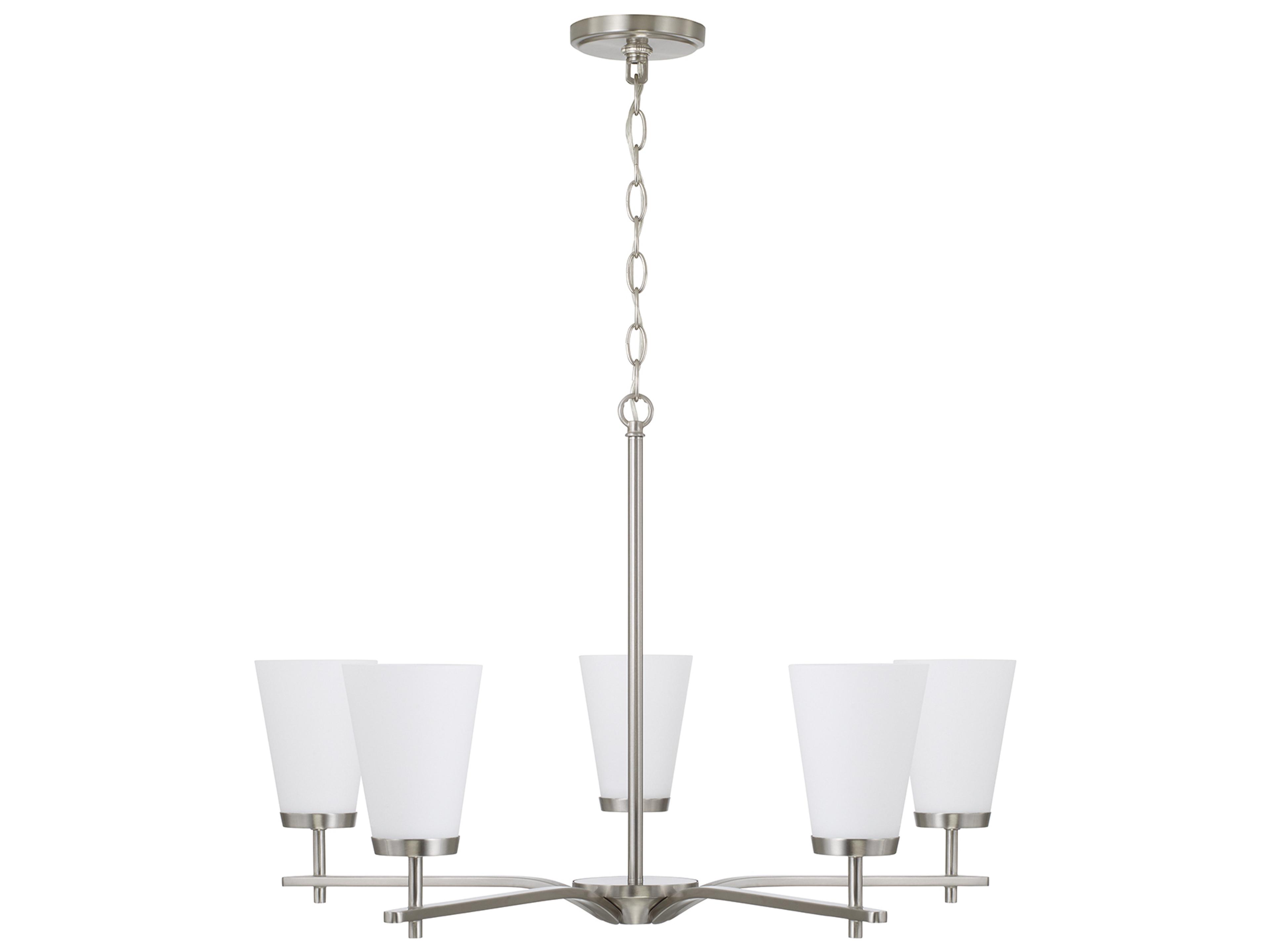 Capital Lighting Drake 5-light Brushed Nickel Candelabra Round Chandelier