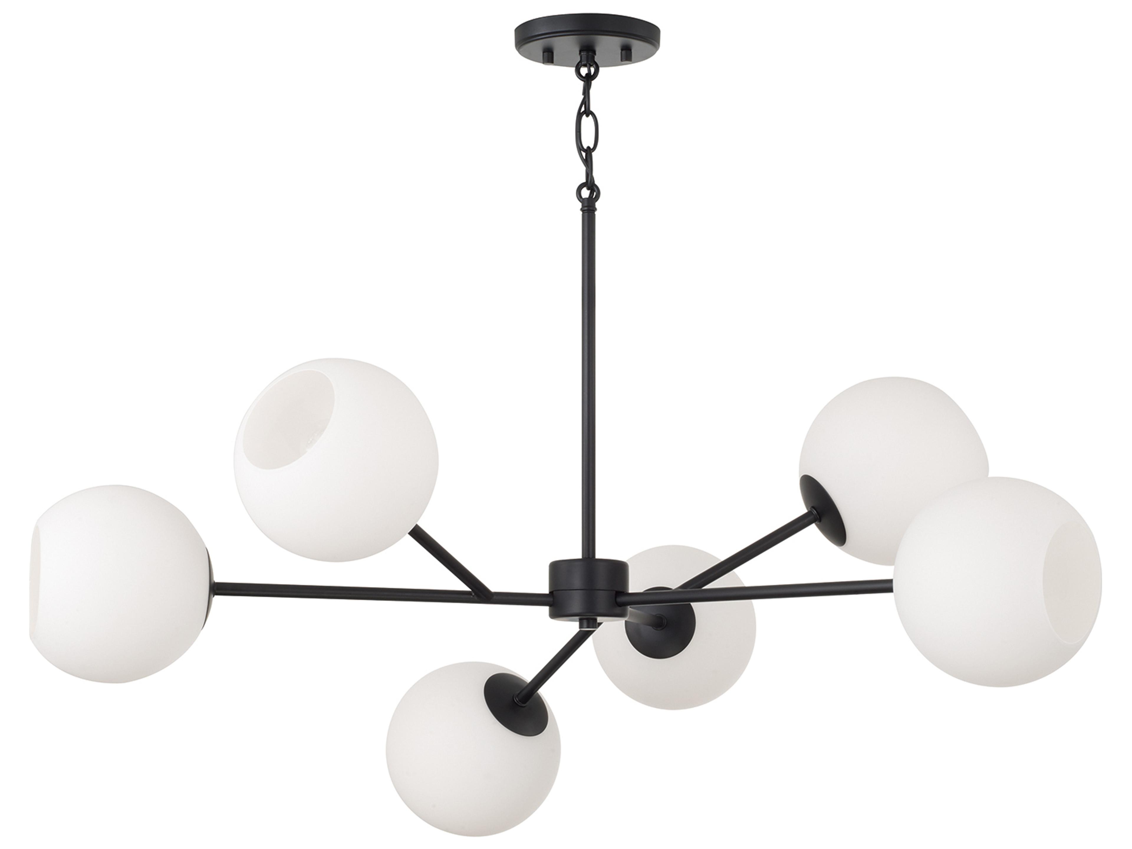 Capital Lighting Atlas 6-light Matte Black Sputnik Chandelier