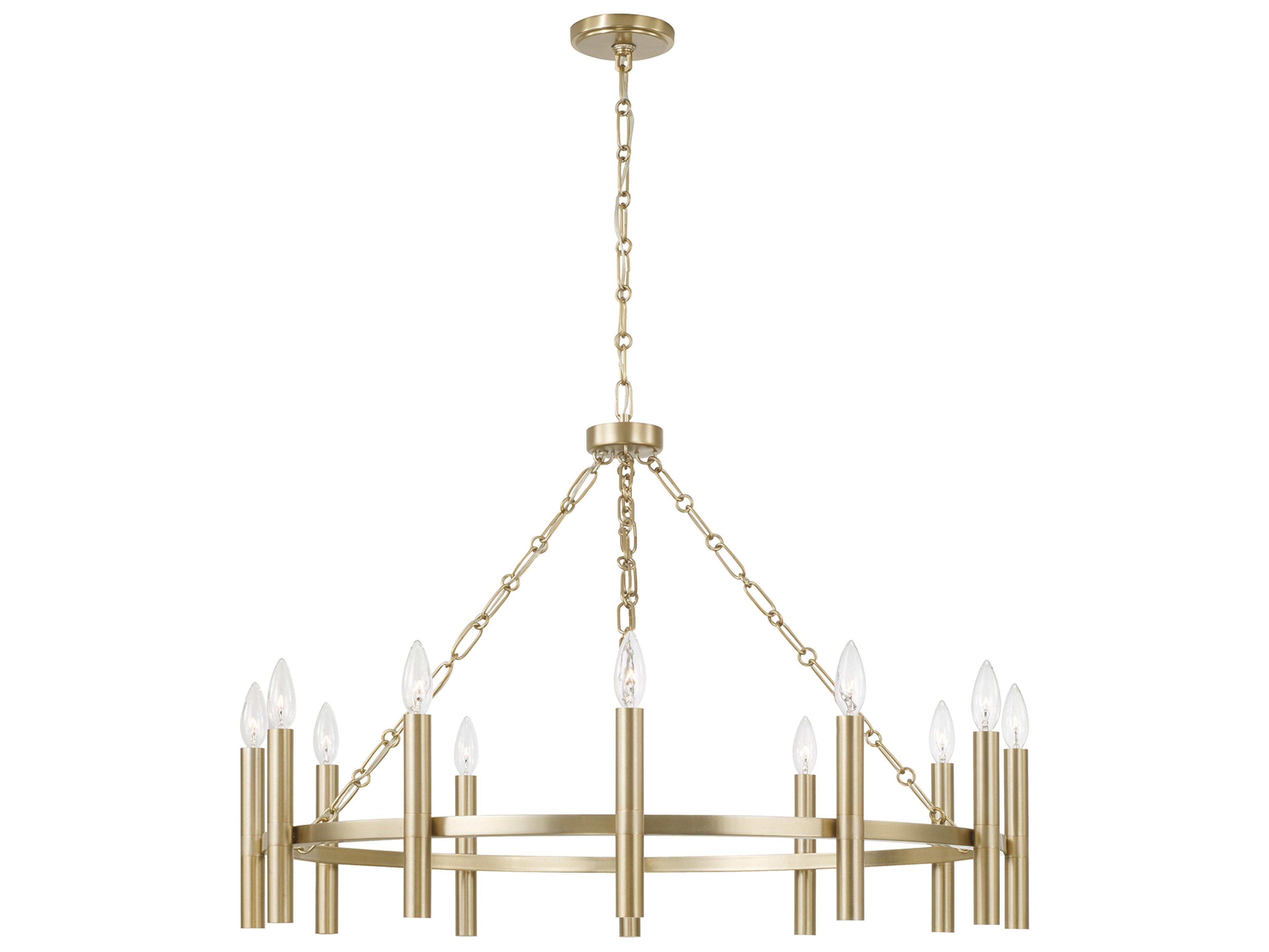 Capital Lighting Winton 12-light Matte Brass Candelabra Round Chandelier