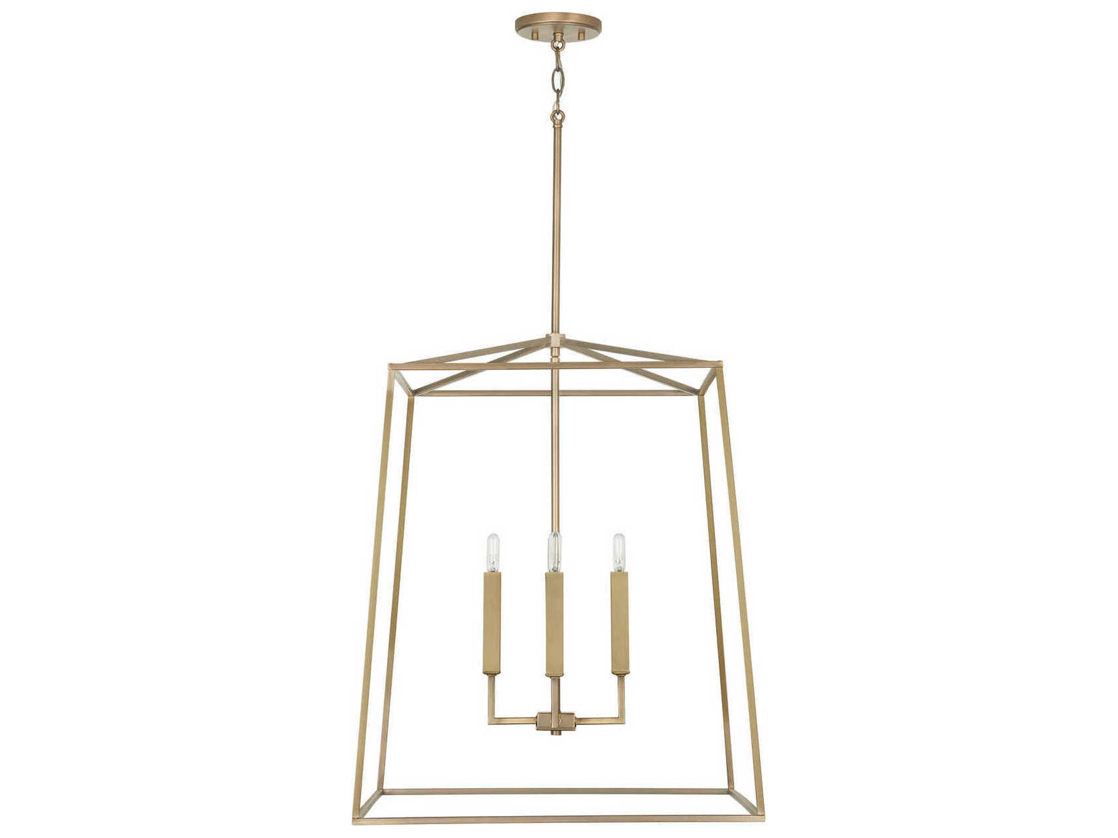 Capital Lighting Thea 4-Light Aged Brass Candelabra Chandelier