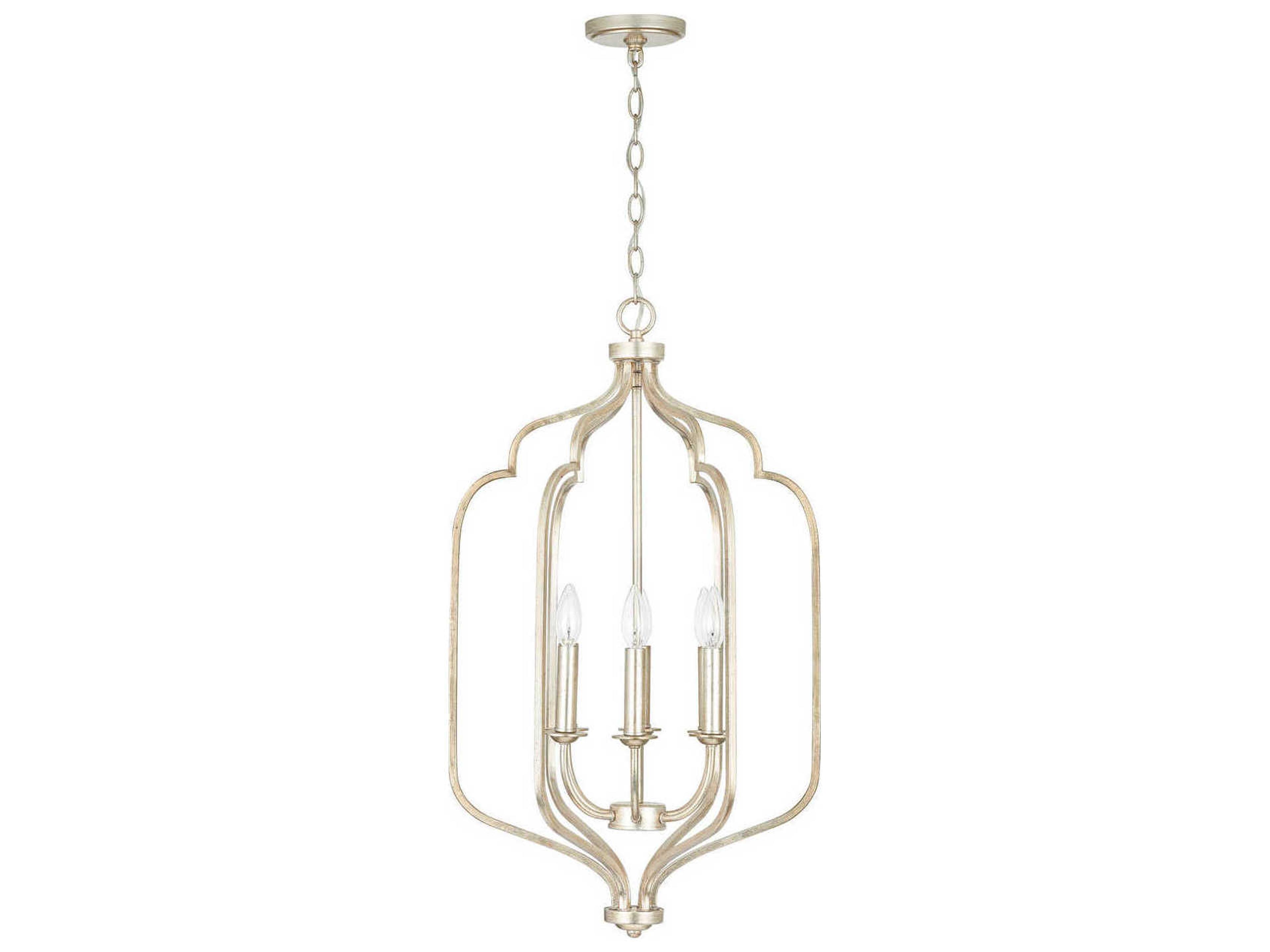 Capital Lighting Ophelia 6-Light Winter Gold Candelabra Chandelier