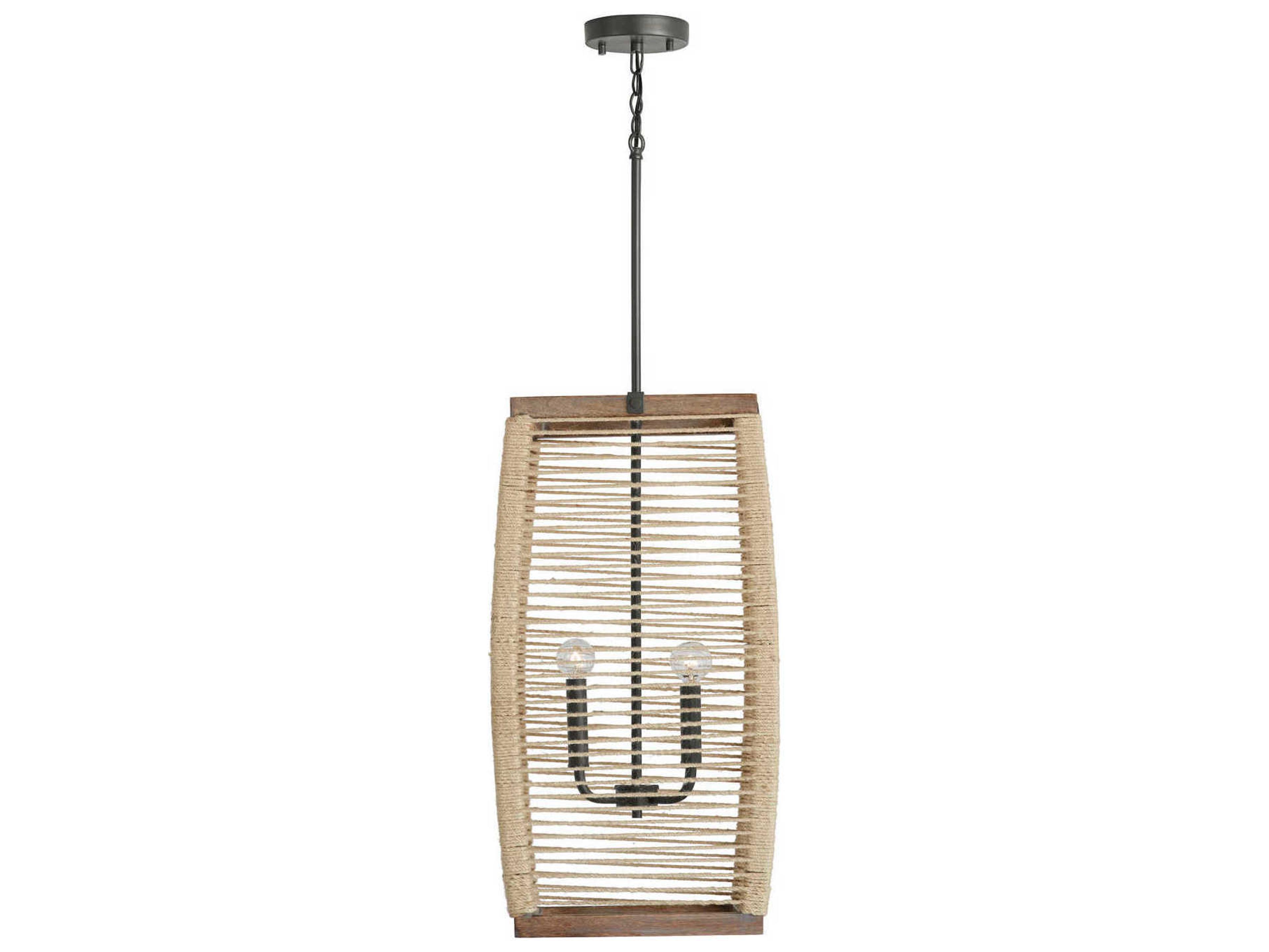 Capital Lighting Jacob 4-Light Grey Wash And Iron Silk Candelabra Chandelier