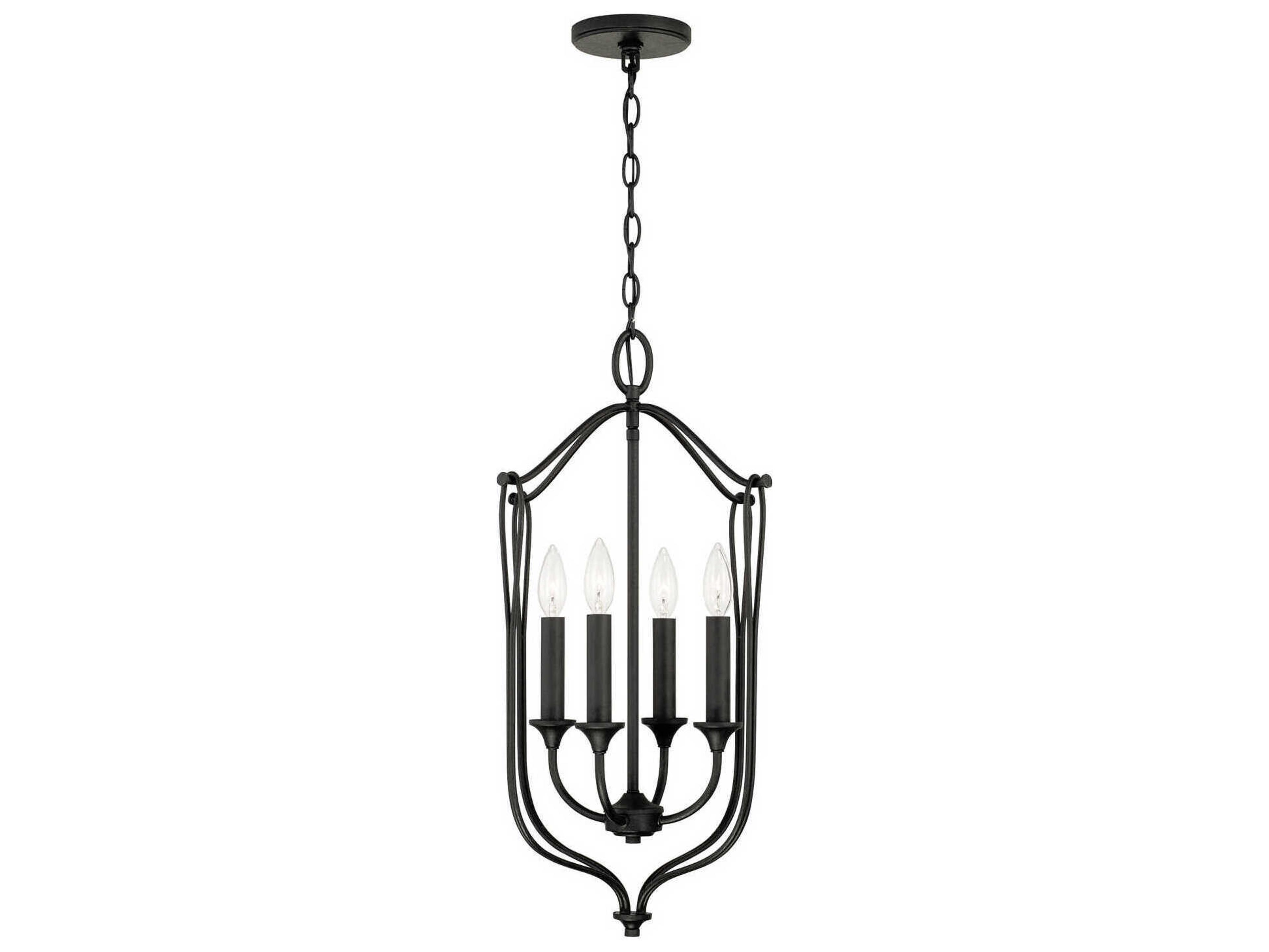 Capital Lighting Bentley 4-Light Black Iron Pendant