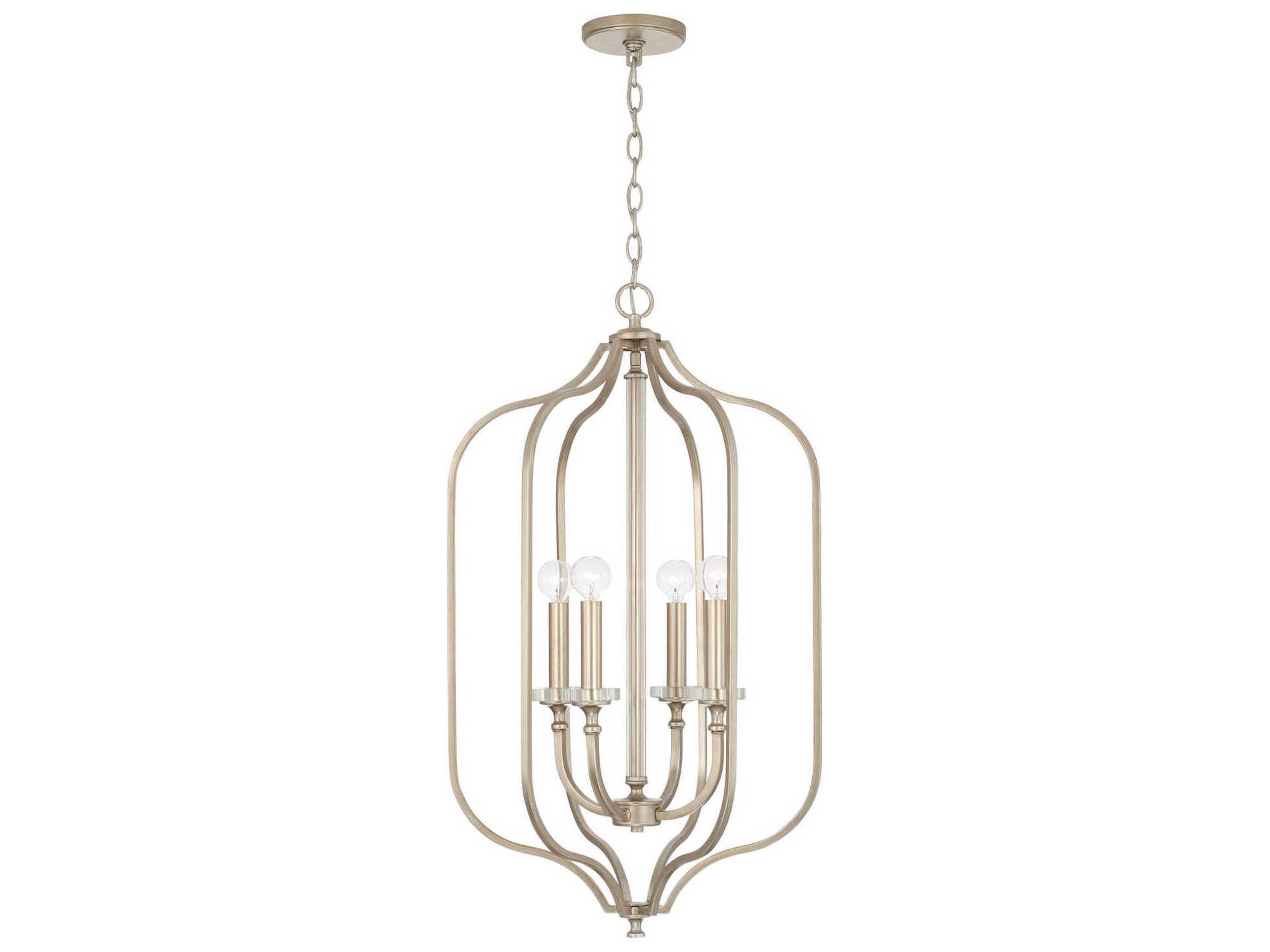 Capital Lighting Breigh 4-Light Brushed Champagne Brass Candelabra Chandelier