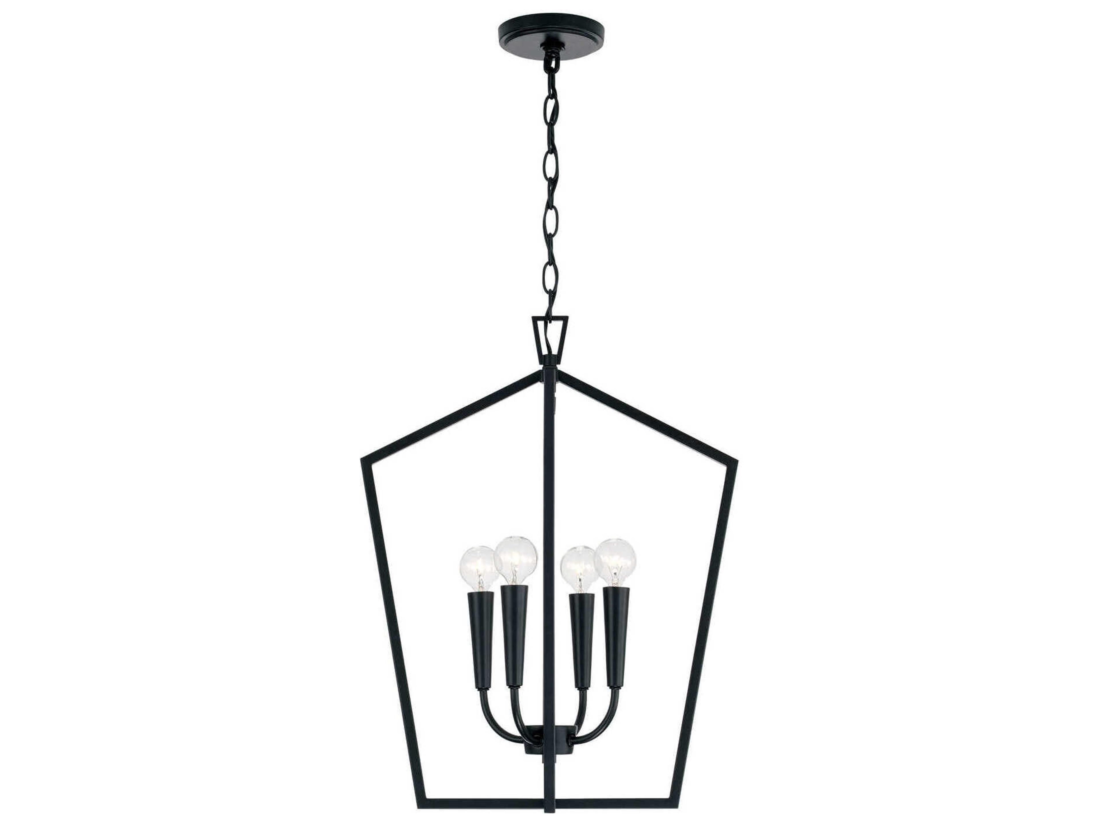 Capital Lighting Holden 4-Light Matte Black Chandelier