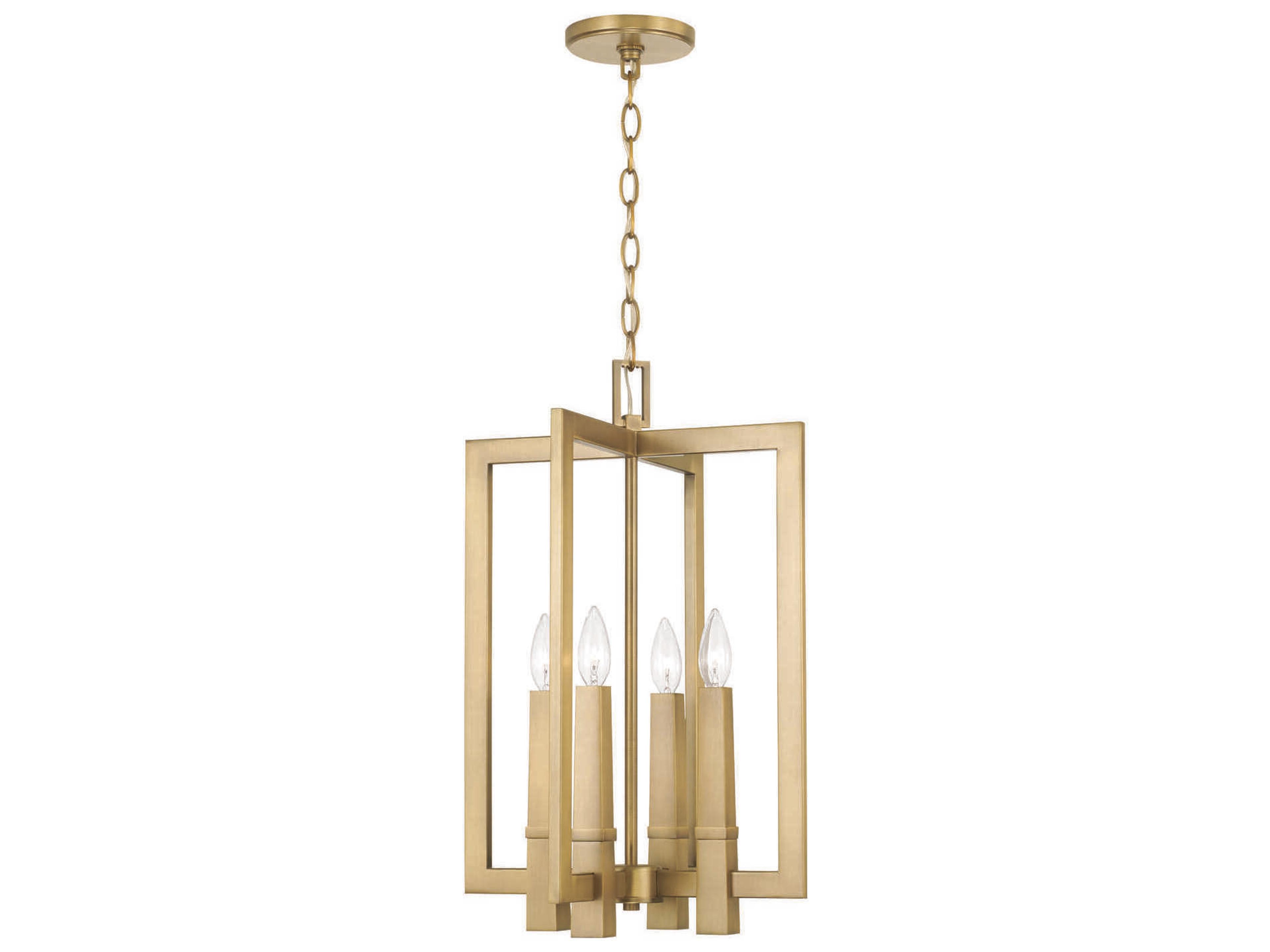 Capital Lighting Blake 4-Light Aged Brass Geometric Pendant