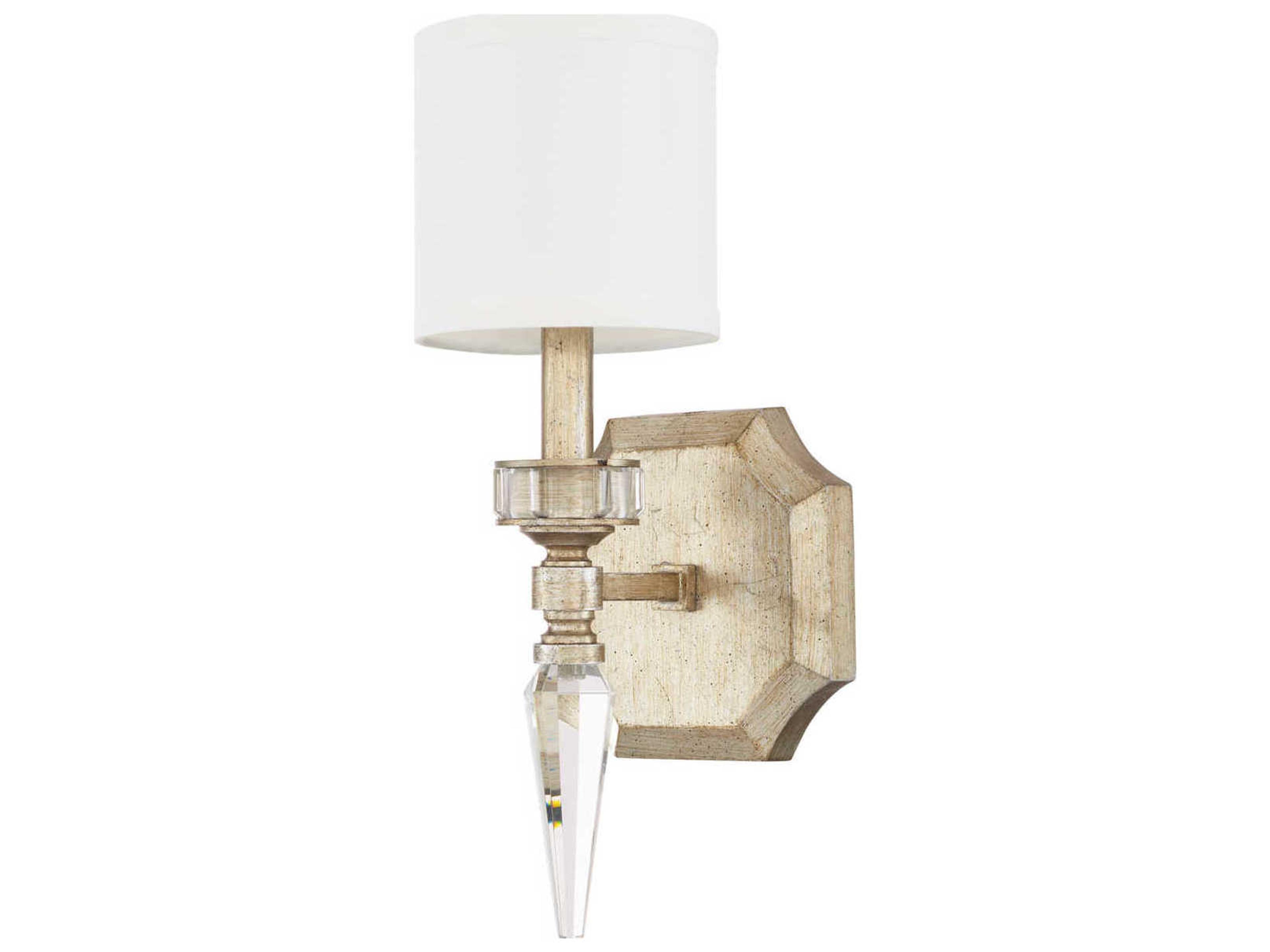 Capital Lighting Olivia 1-Light Winter Gold Crystal Wall Sconce