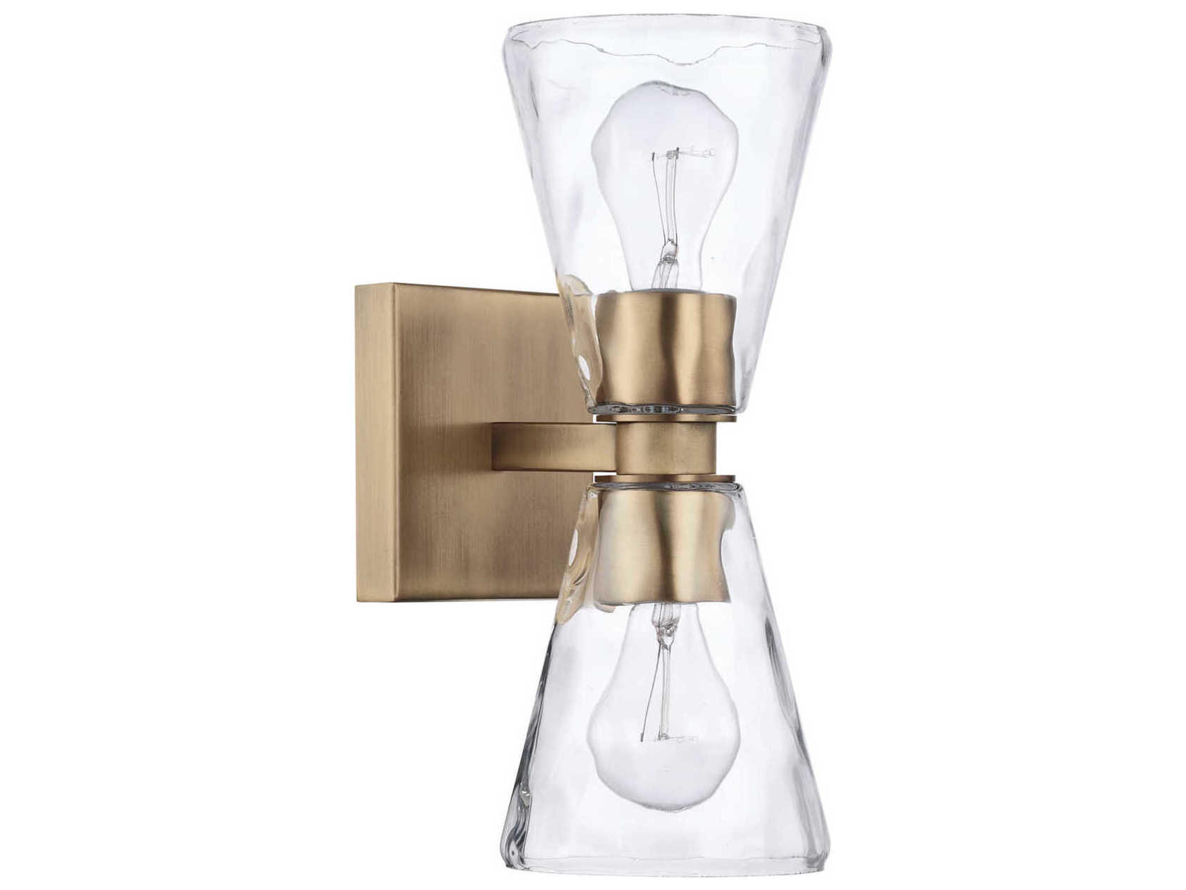 Capital Lighting Lyra 2-Light Aged Brass Wall Sconce