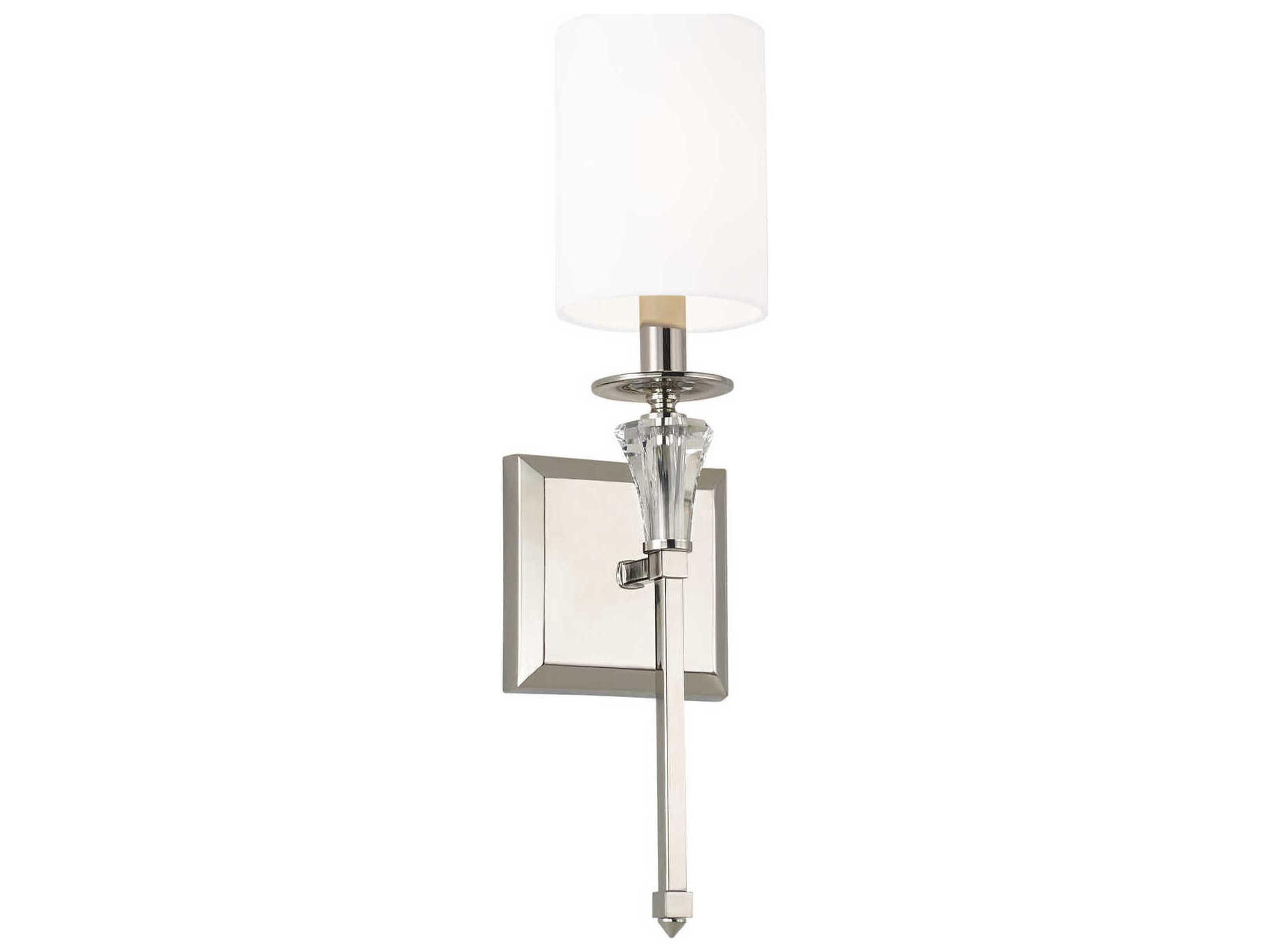 Capital Lighting Laurent 1-Light Polished Nickel Crystal Wall Sconce