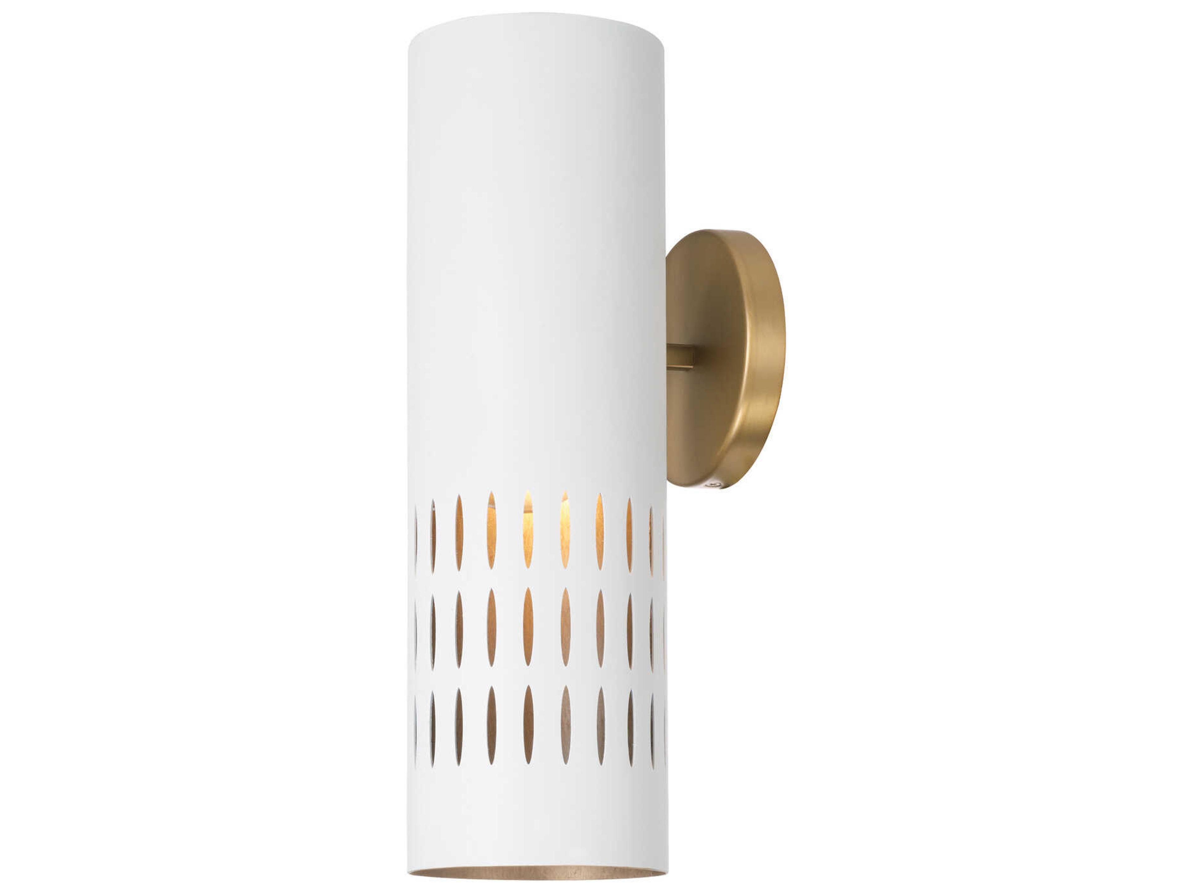 Capital Lighting Dash 1-Light Aged Brass White Wall Sconce