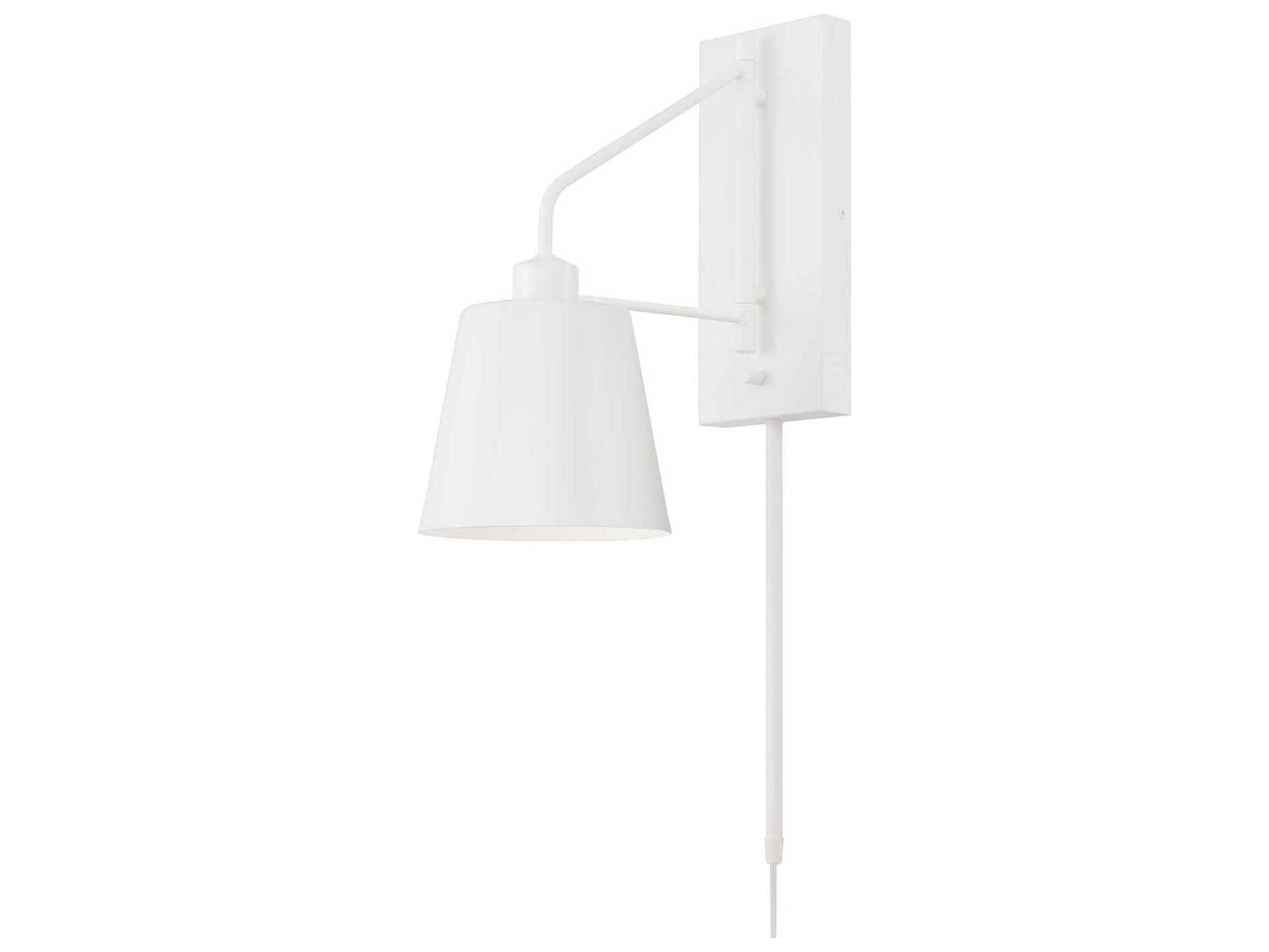 Capital Lighting Alden 1-Light Matte White Swing Wall Sconce