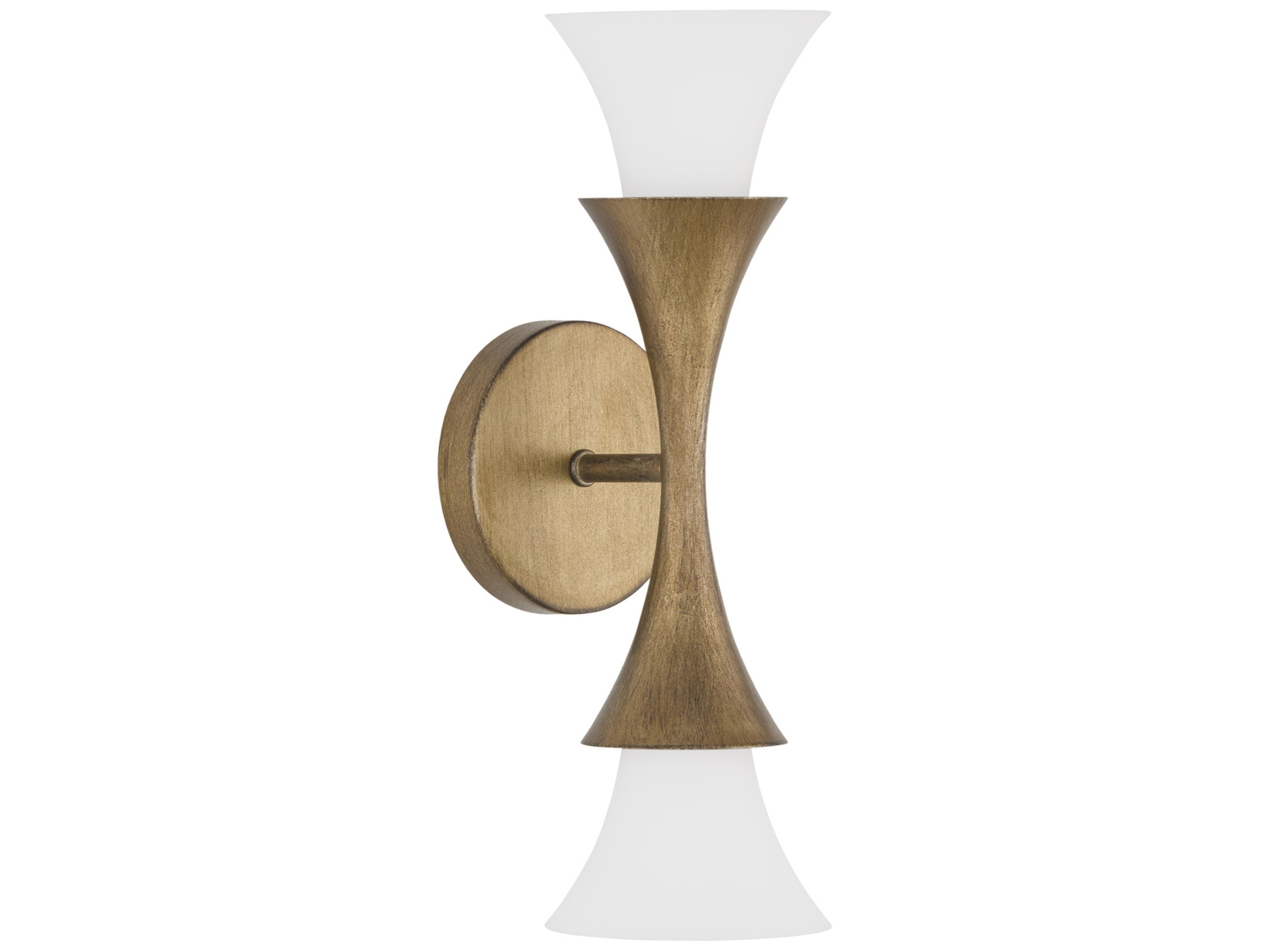 Capital Lighting Nola 2-Light Mystic Luster Brass Wall Sconce