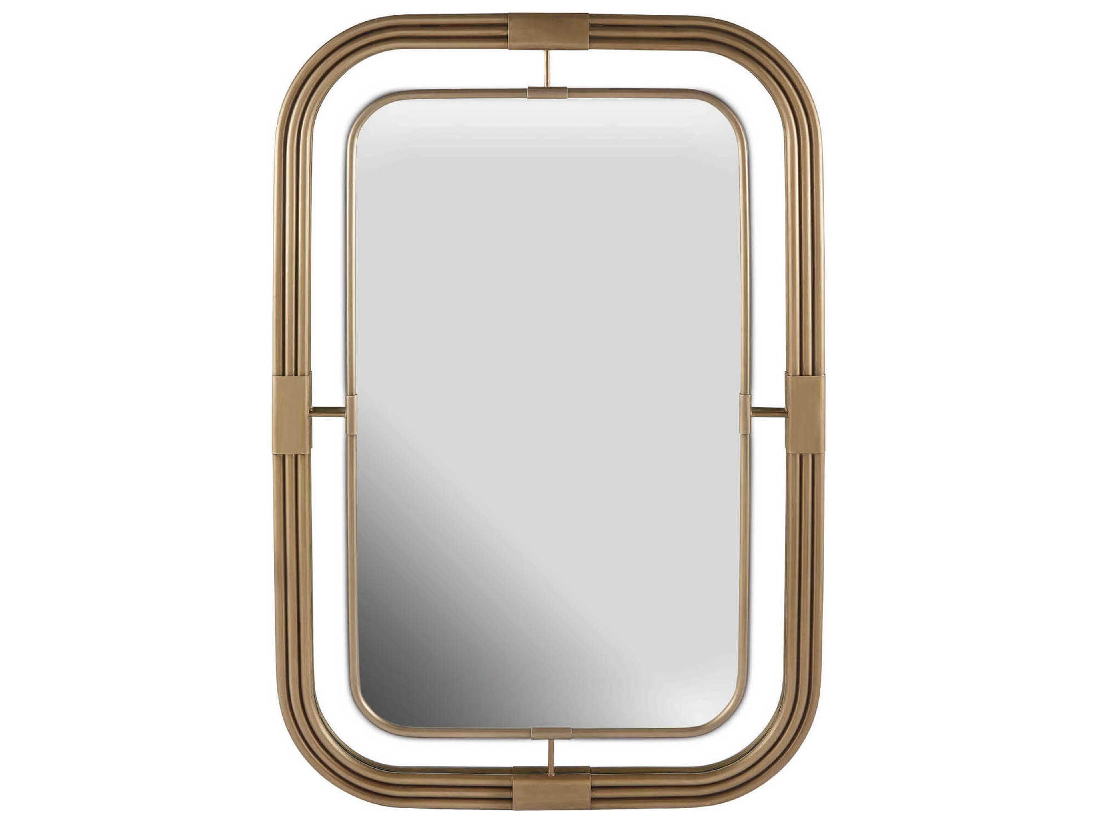 Capital Lighting Aged Brass Rectangular Wall Mirror