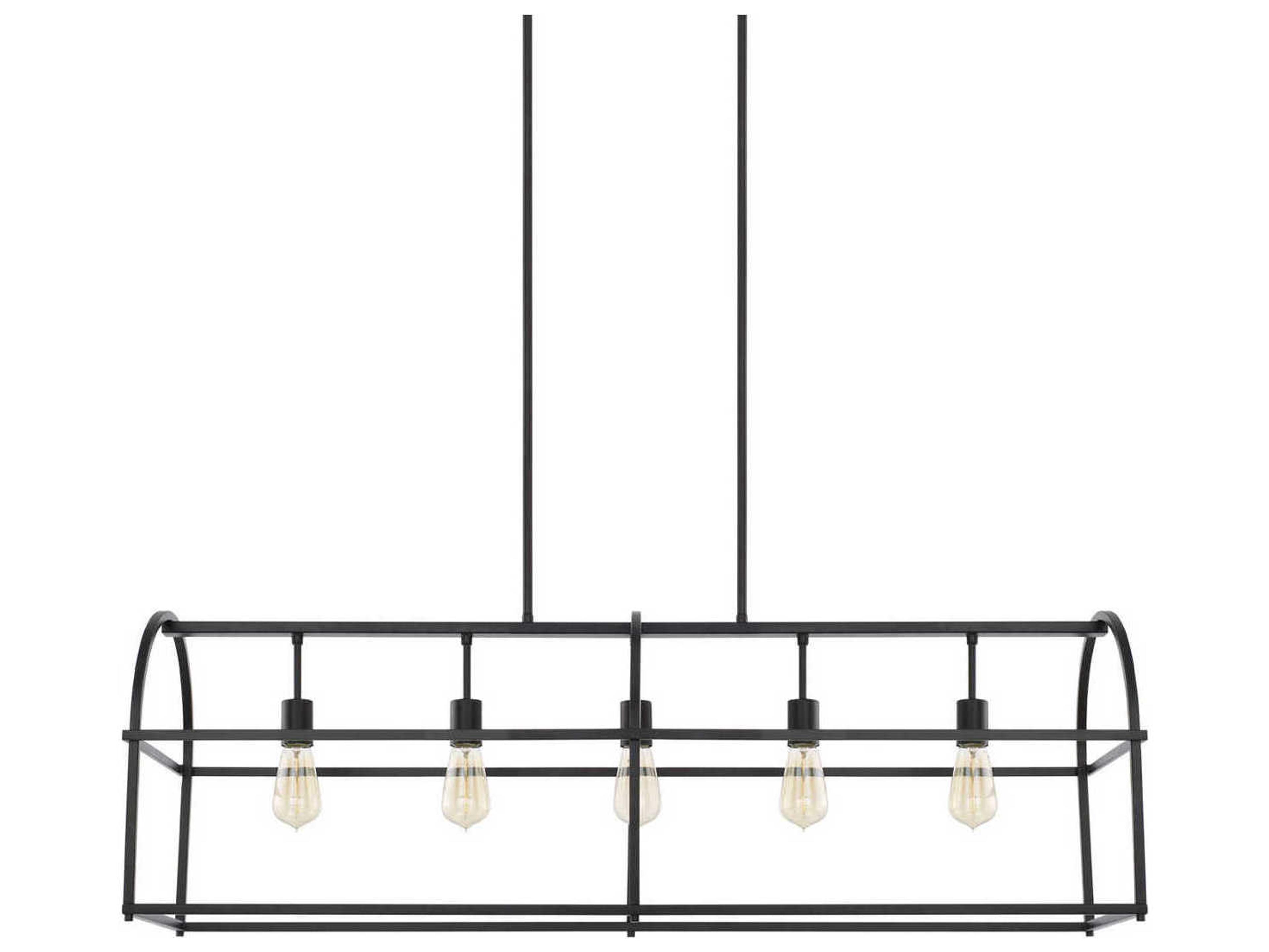 Capital Lighting Aubrey 5-Light Matte Black Island Pendant