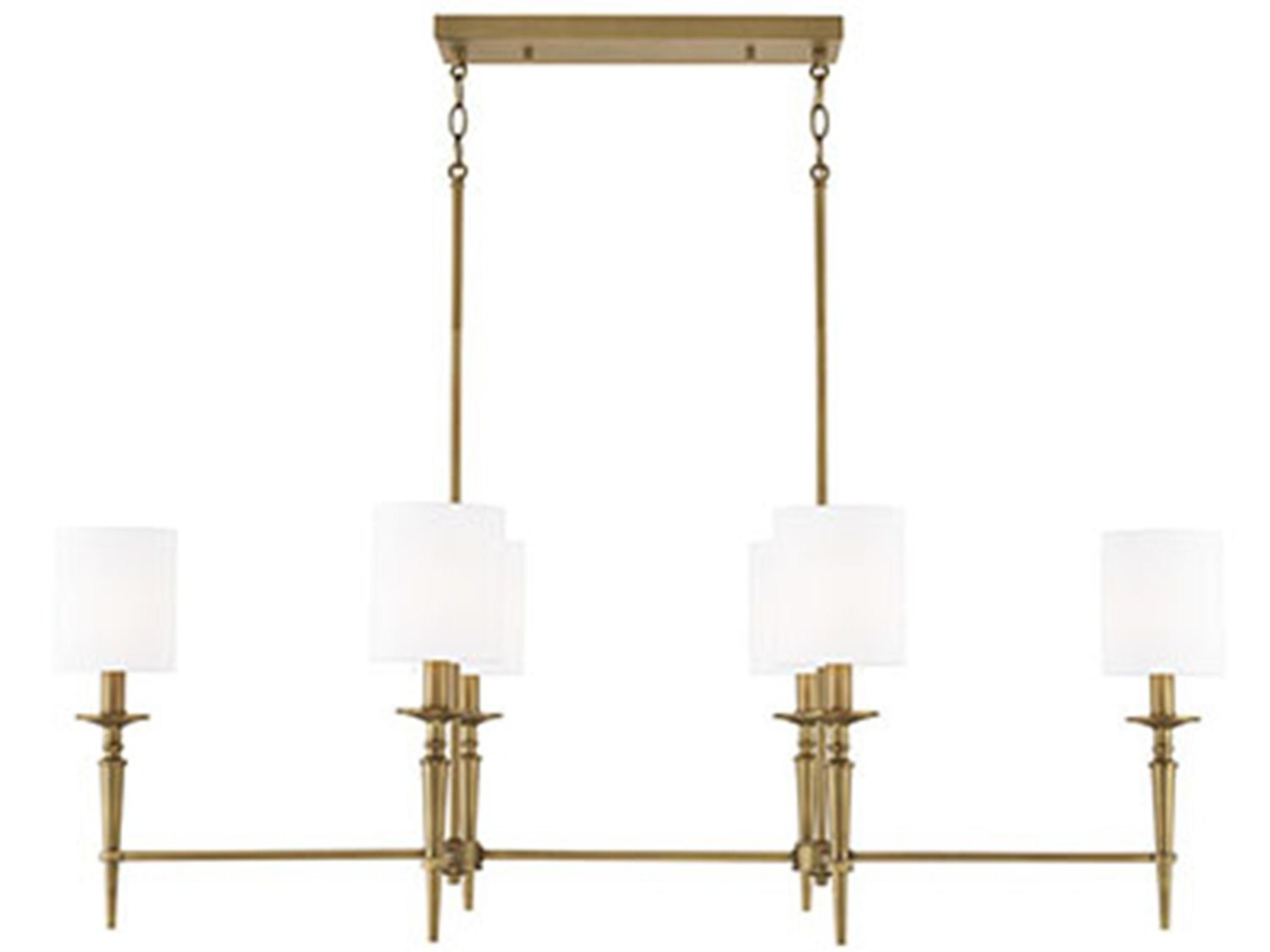 Capital Lighting Abbie 6-Light Aged Brass Cylinder Island Pendant