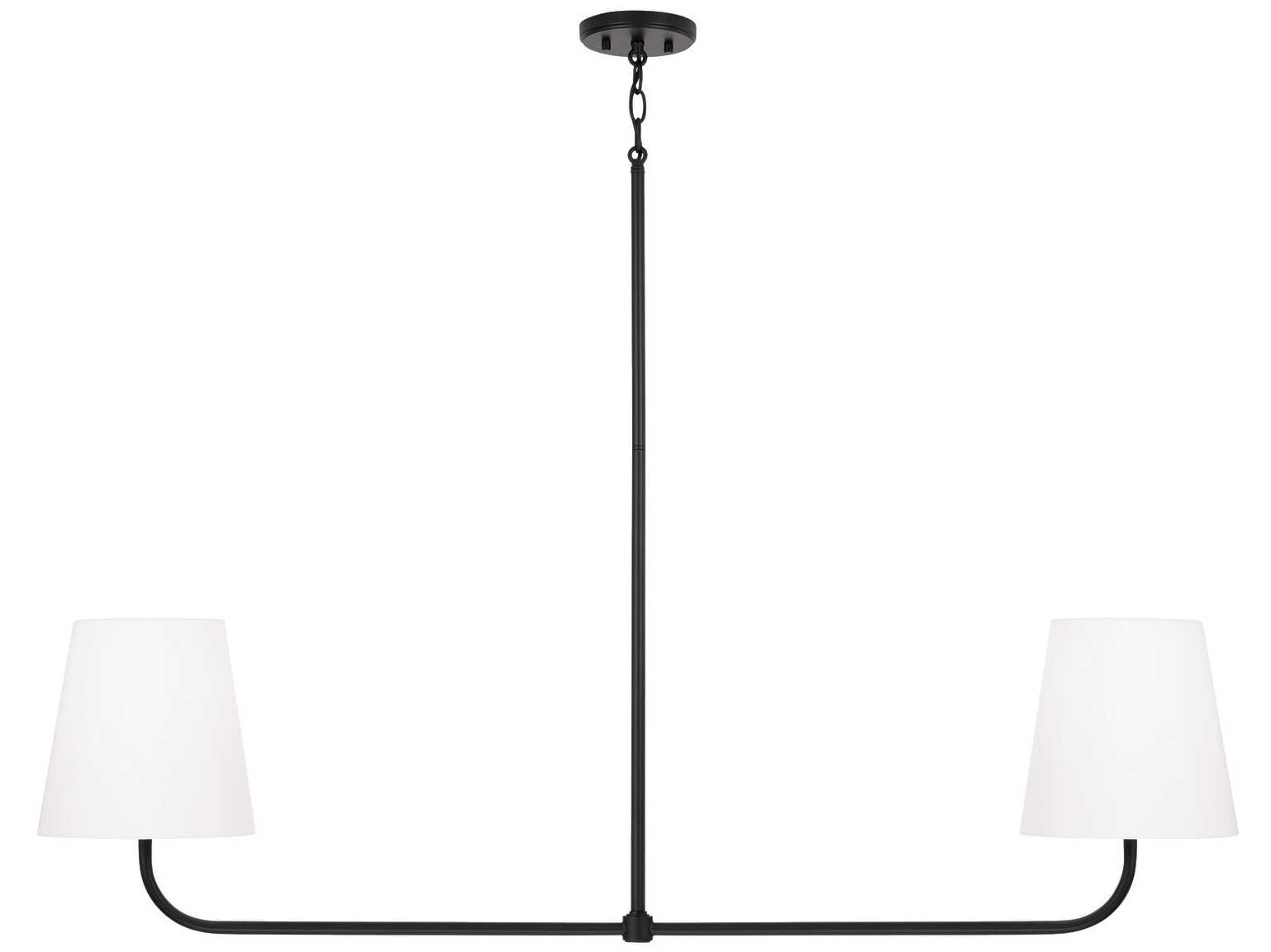 Capital Lighting Brody 2-Light Matte Black Empire Linear Island Pendant