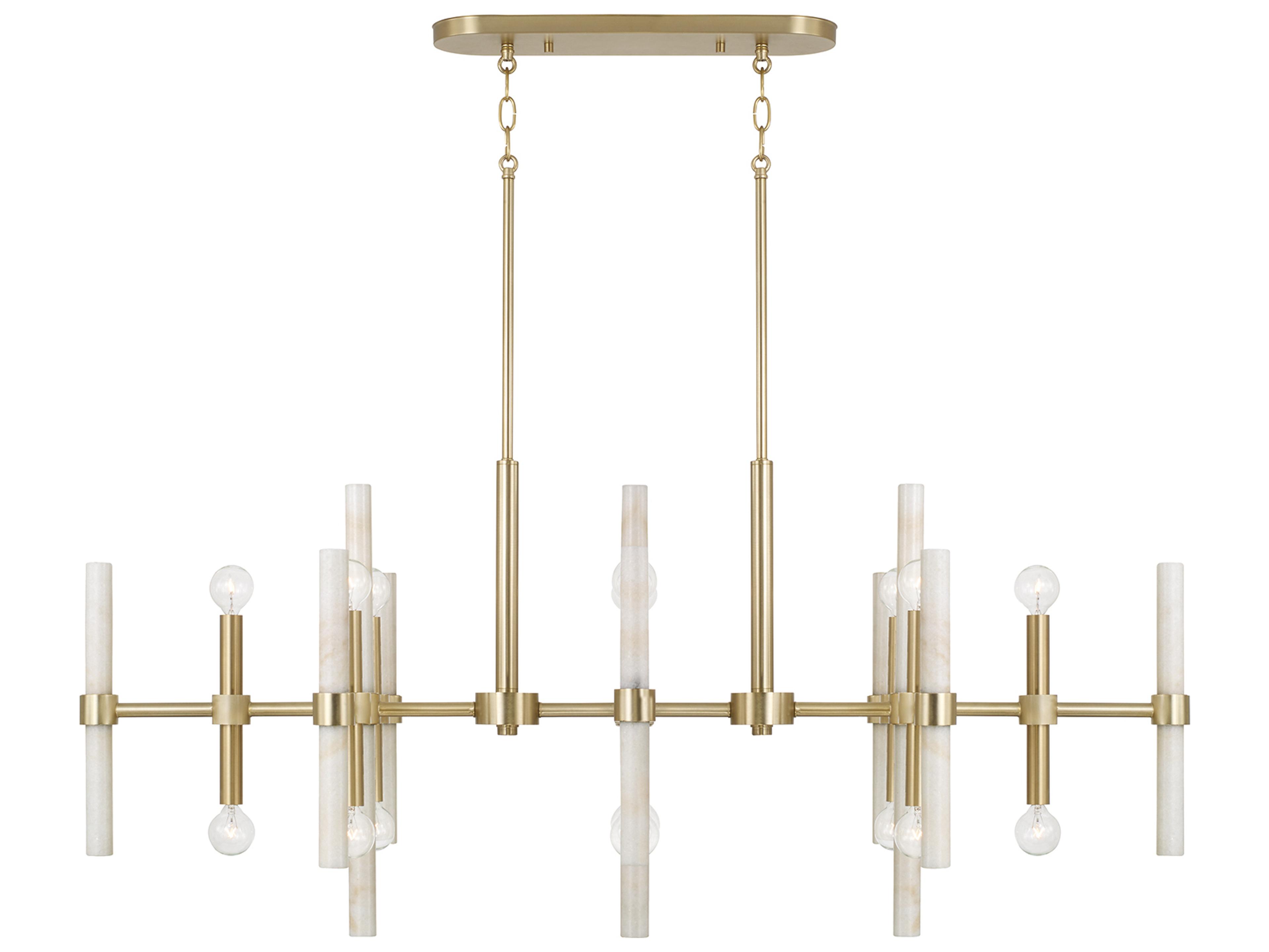 Capital Lighting Marlow 16-light Matte Brass Linear Island Pendant