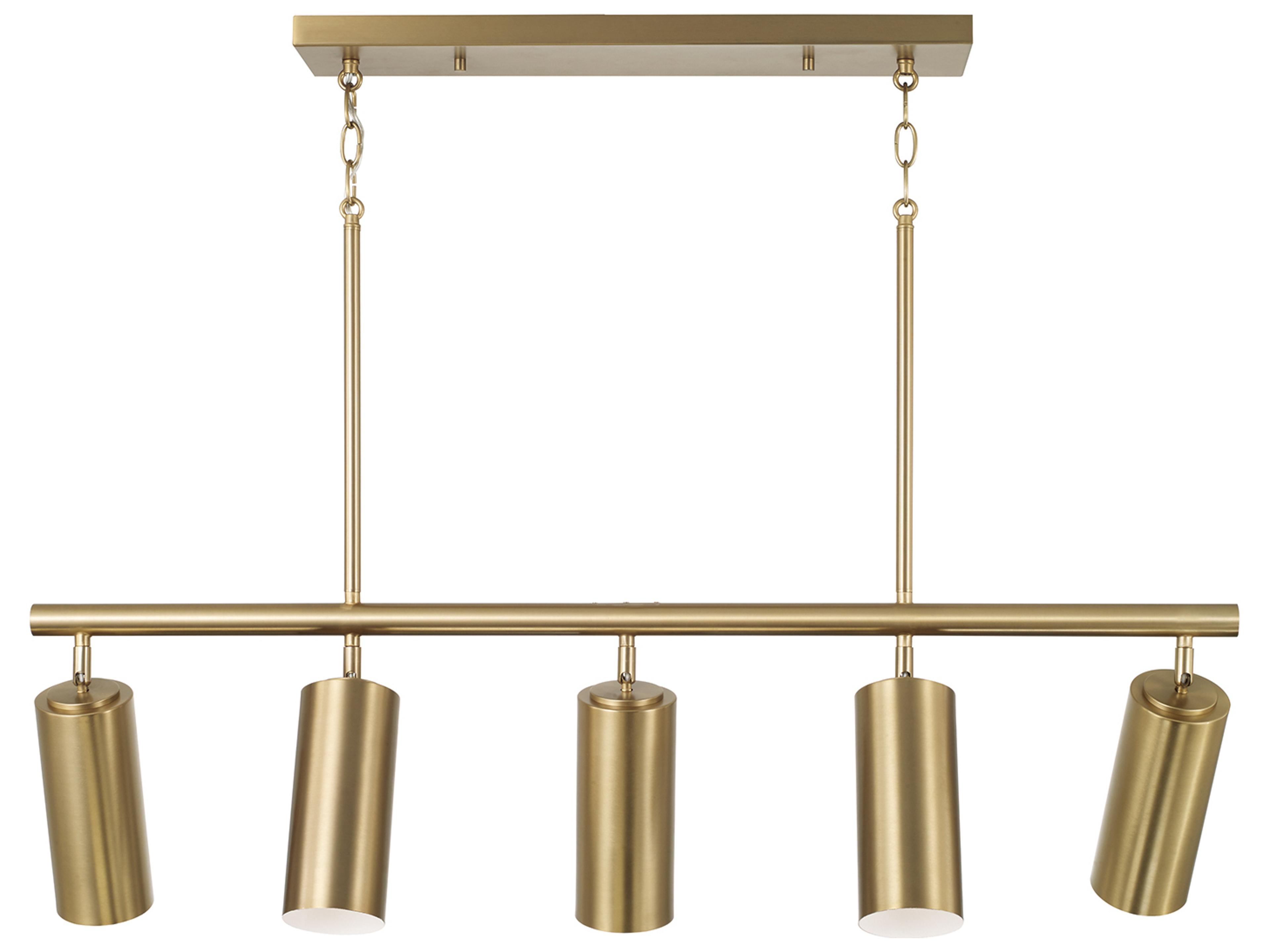 Capital Lighting Robbie 5-light Aged Brass Linear Island Pendant