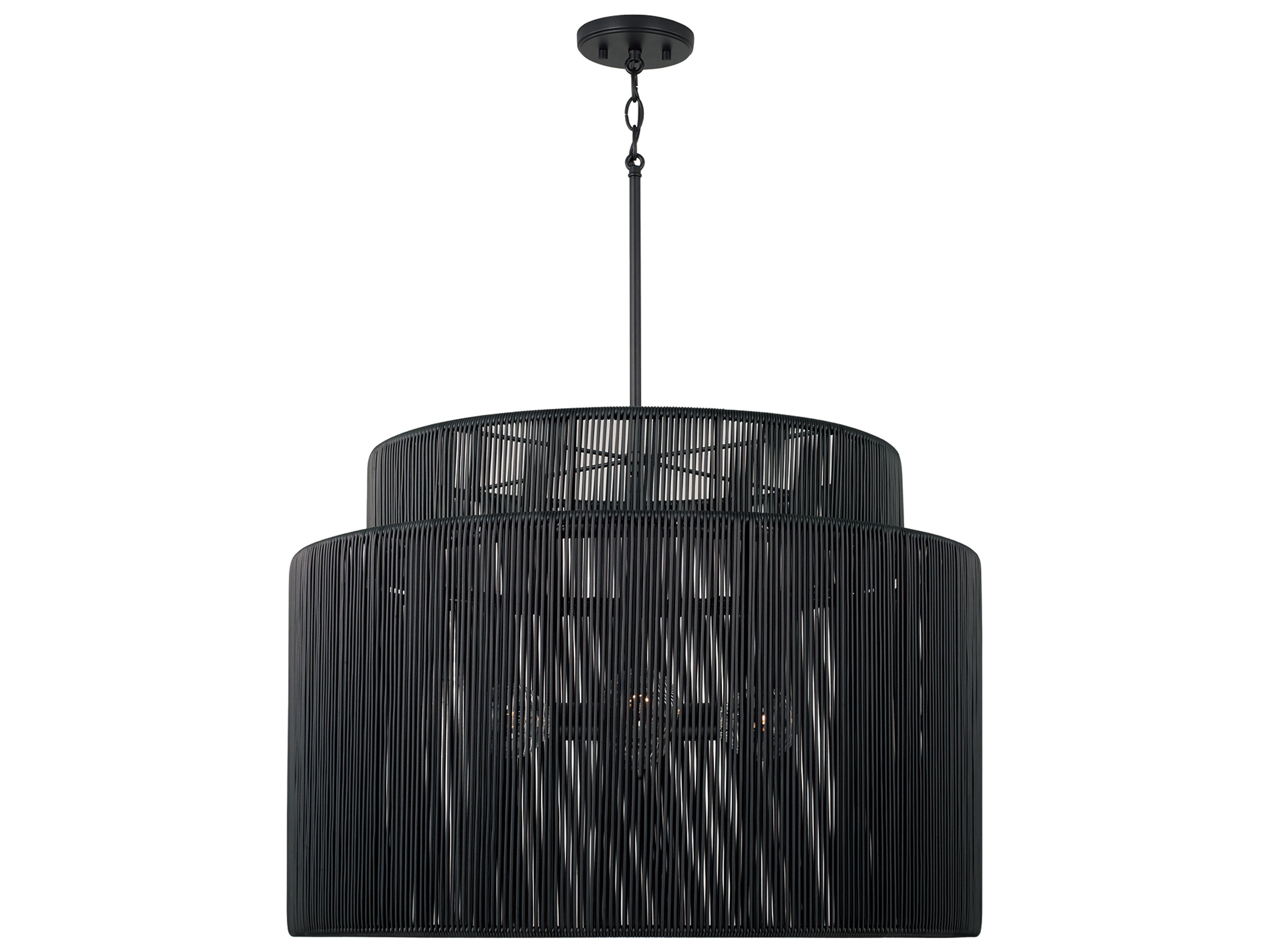 Capital Lighting Jasper 4-light Oynx And Black Cylinder Pendant