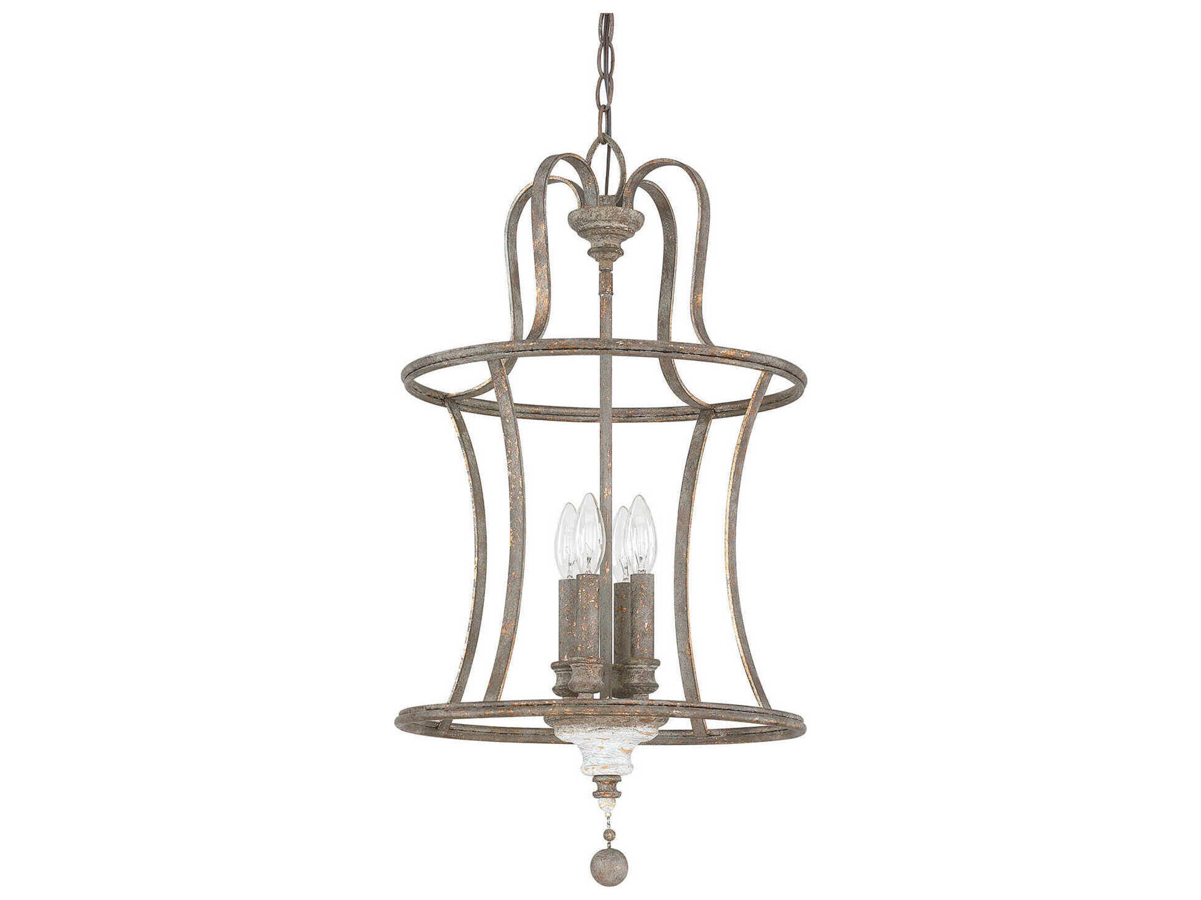 Capital Lighting Zoe 4-Light French Antique Gray Pendant