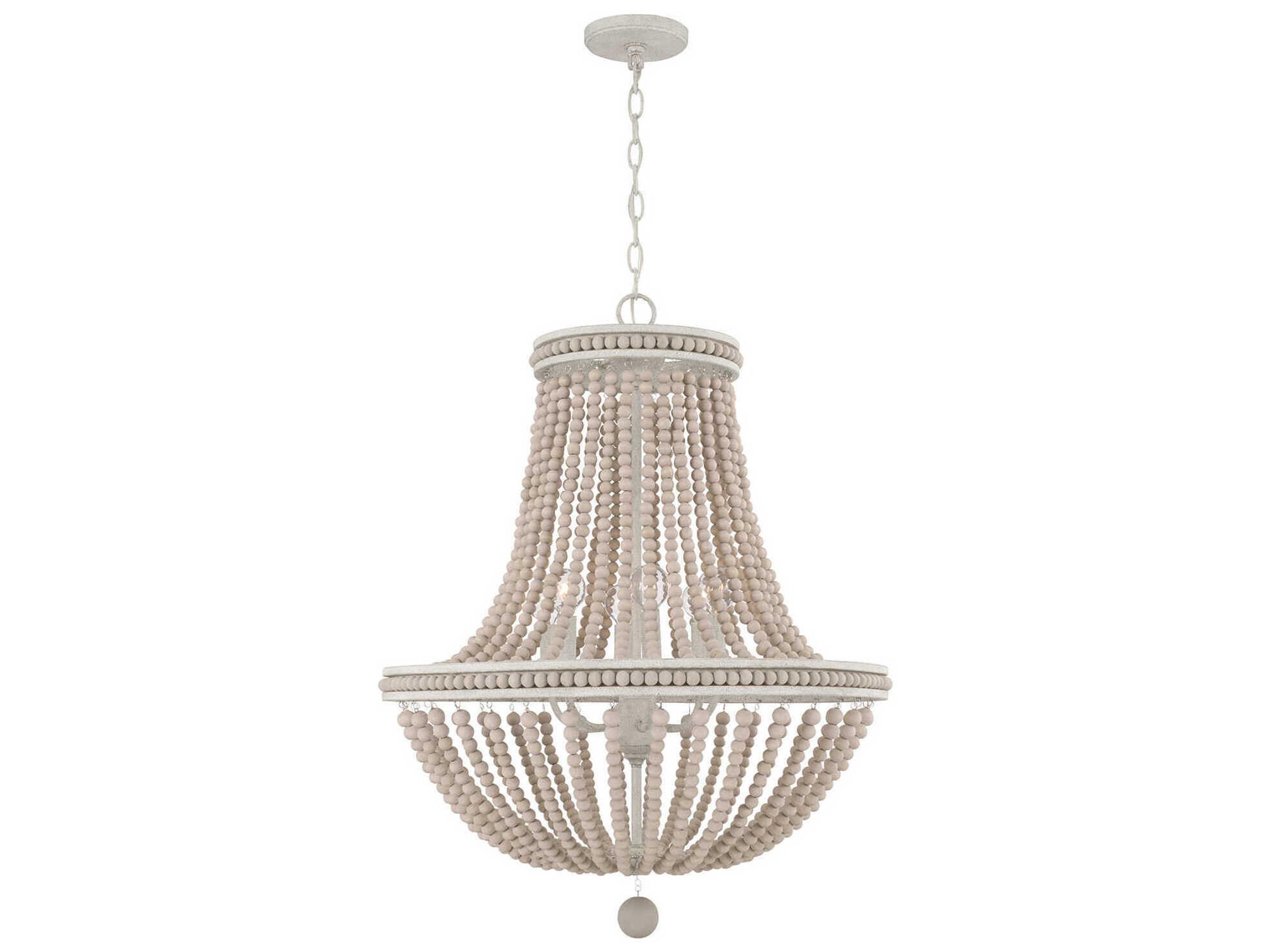 Capital Lighting Handley 6-Light Sand Dollar Brown Candelabra Empire Chandelier