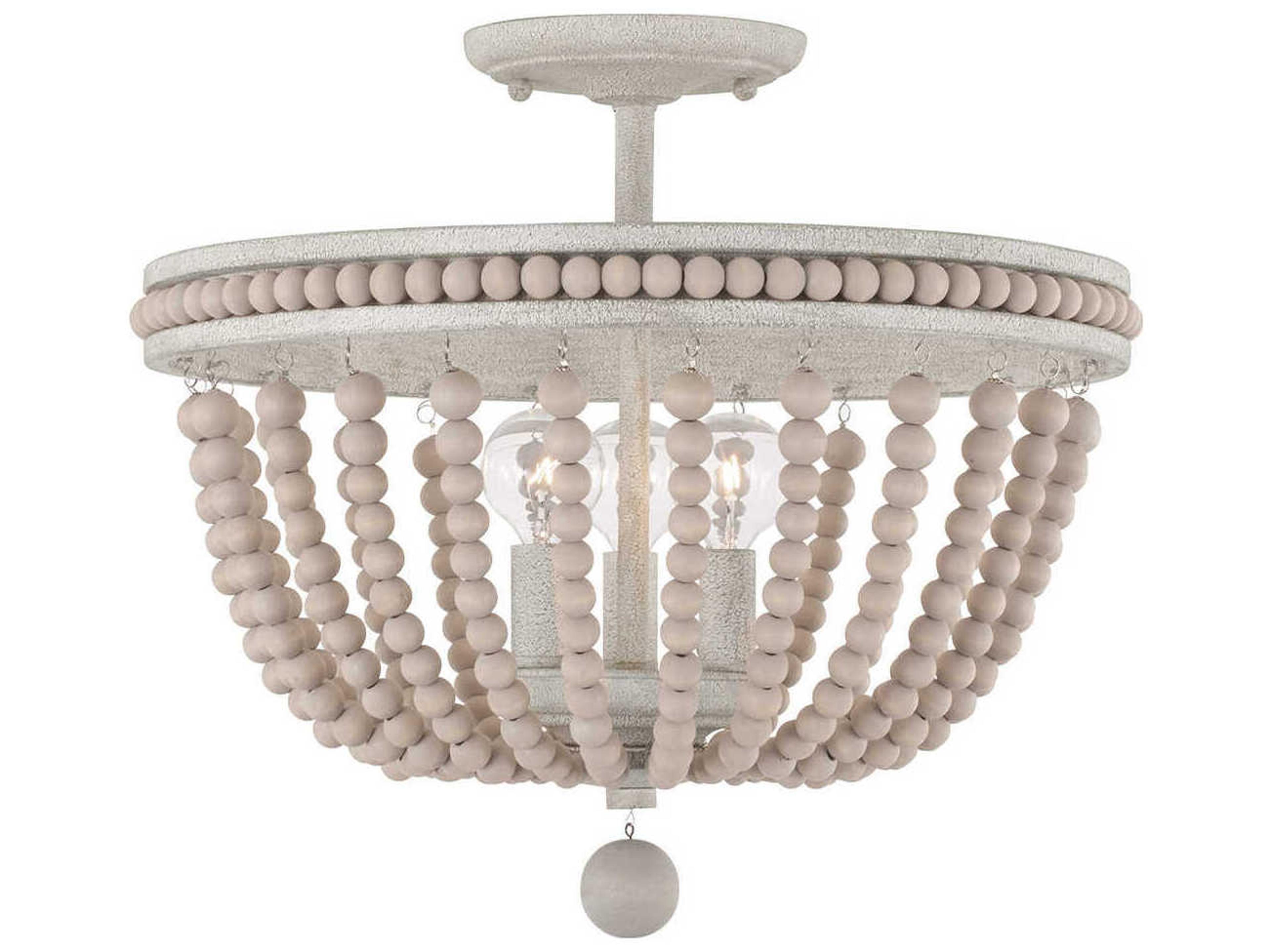 Capital Lighting Handley 3-Light Sand Dollar Brown Semi Flush Mount