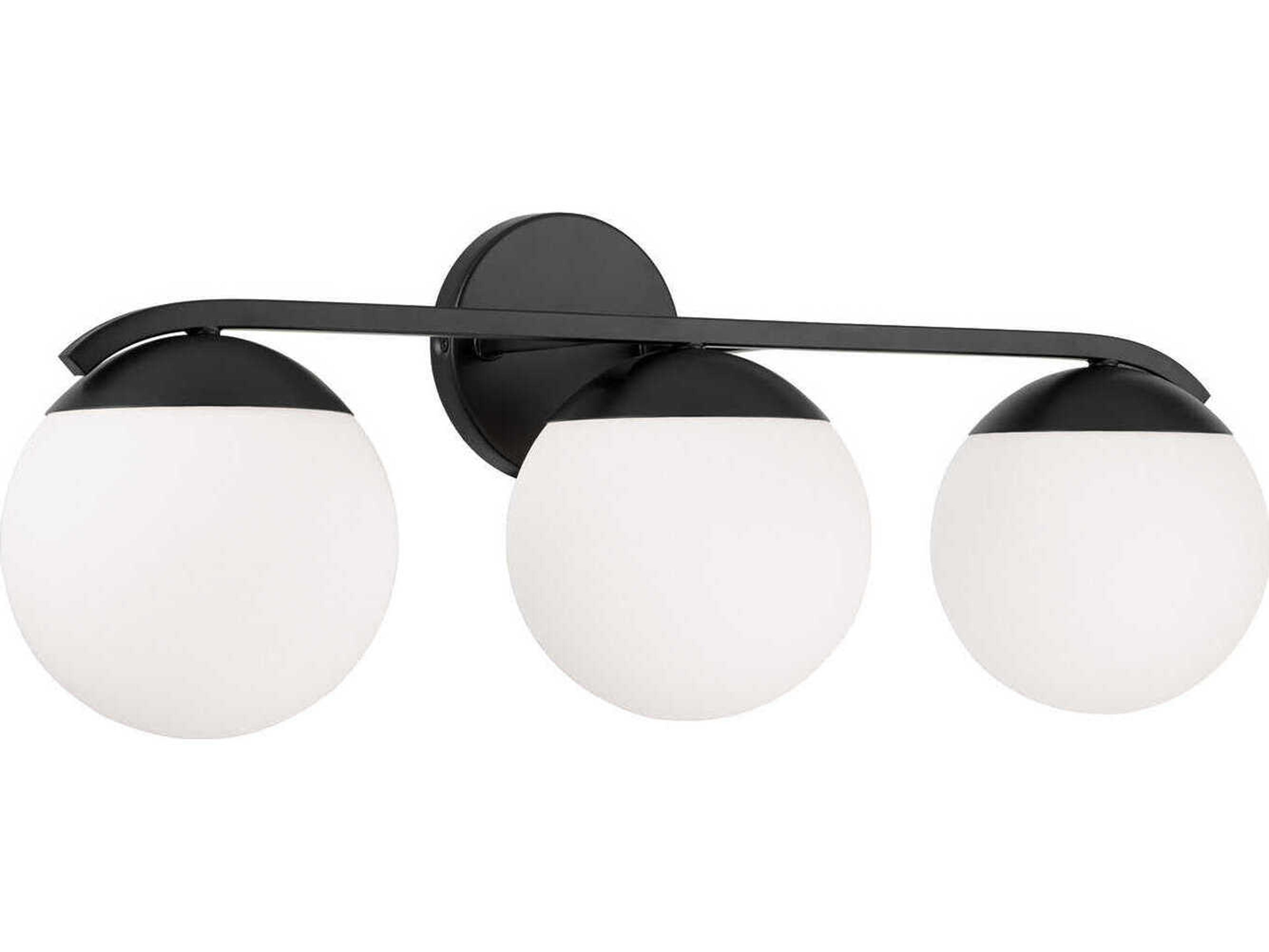 Capital Lighting Oliver 3-Light Matte Black Vanity Light