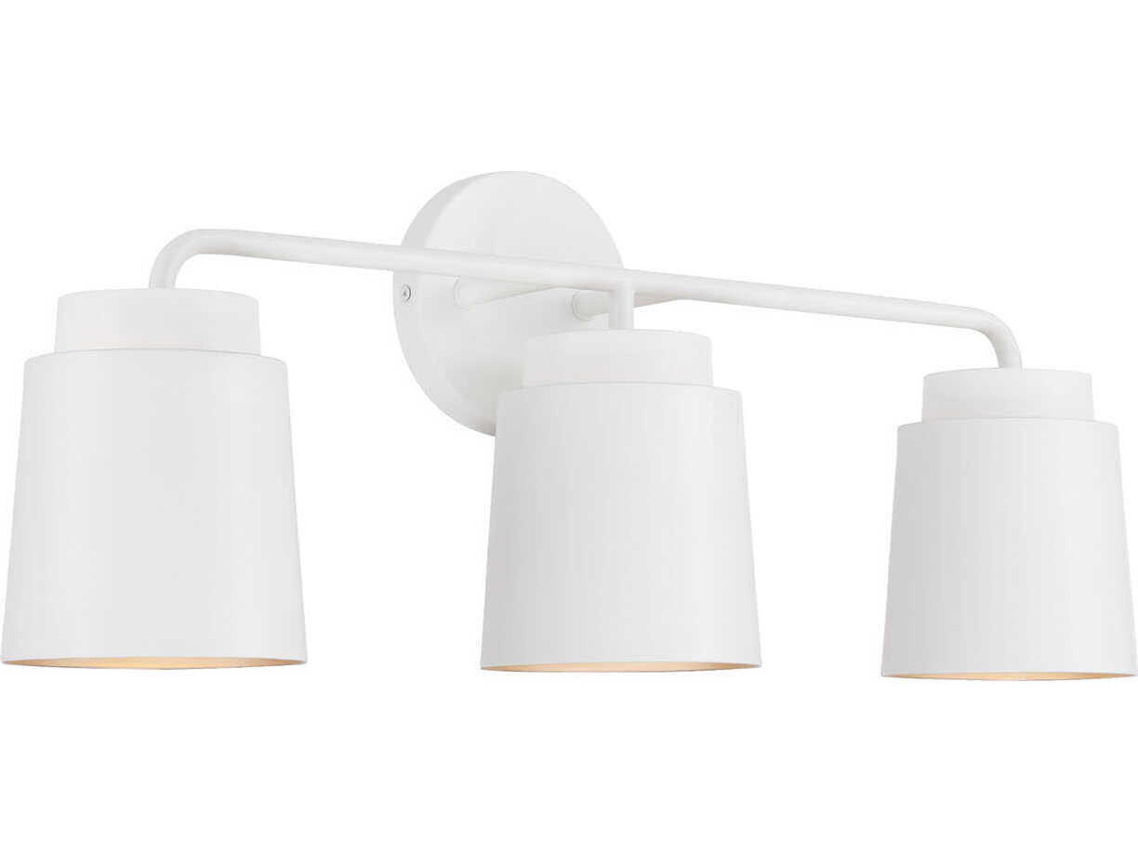 Capital Lighting Pratt 3-Light Matte White Vanity Light
