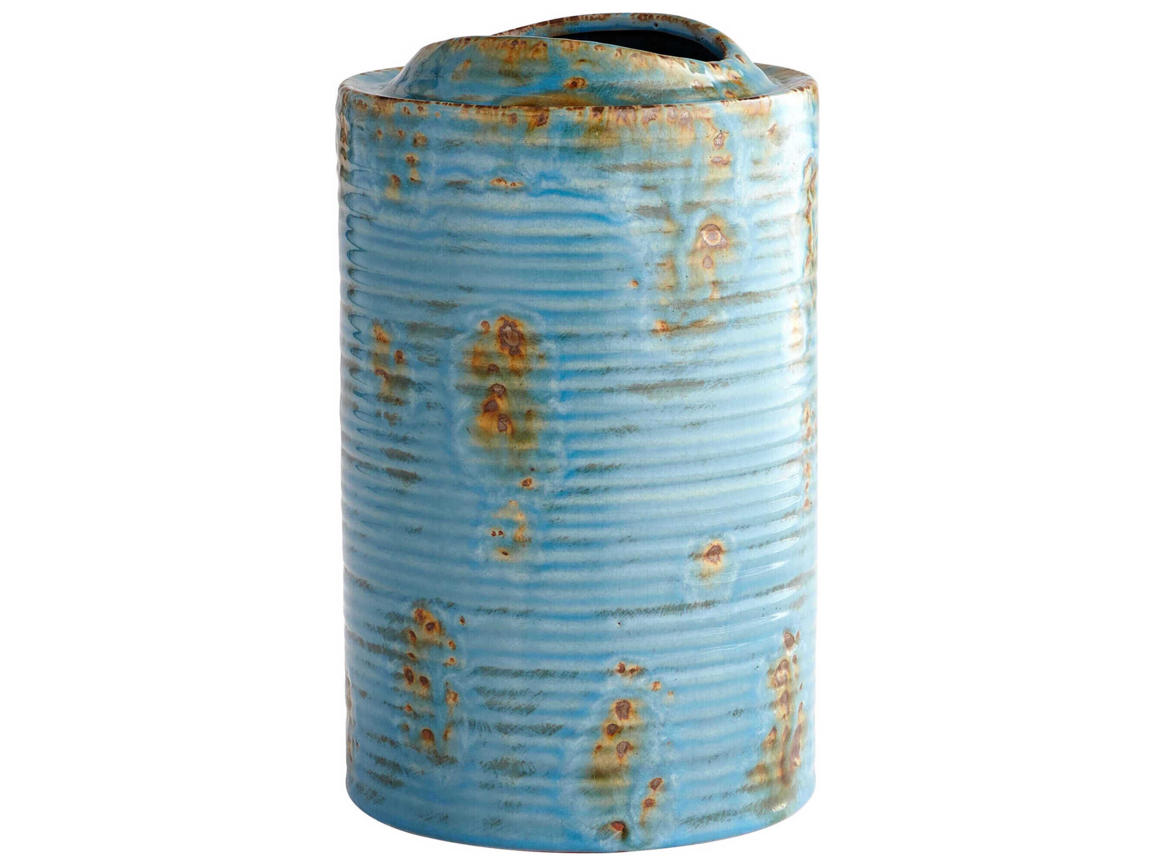 Cyan Design Brussels Blue Glaze Planter