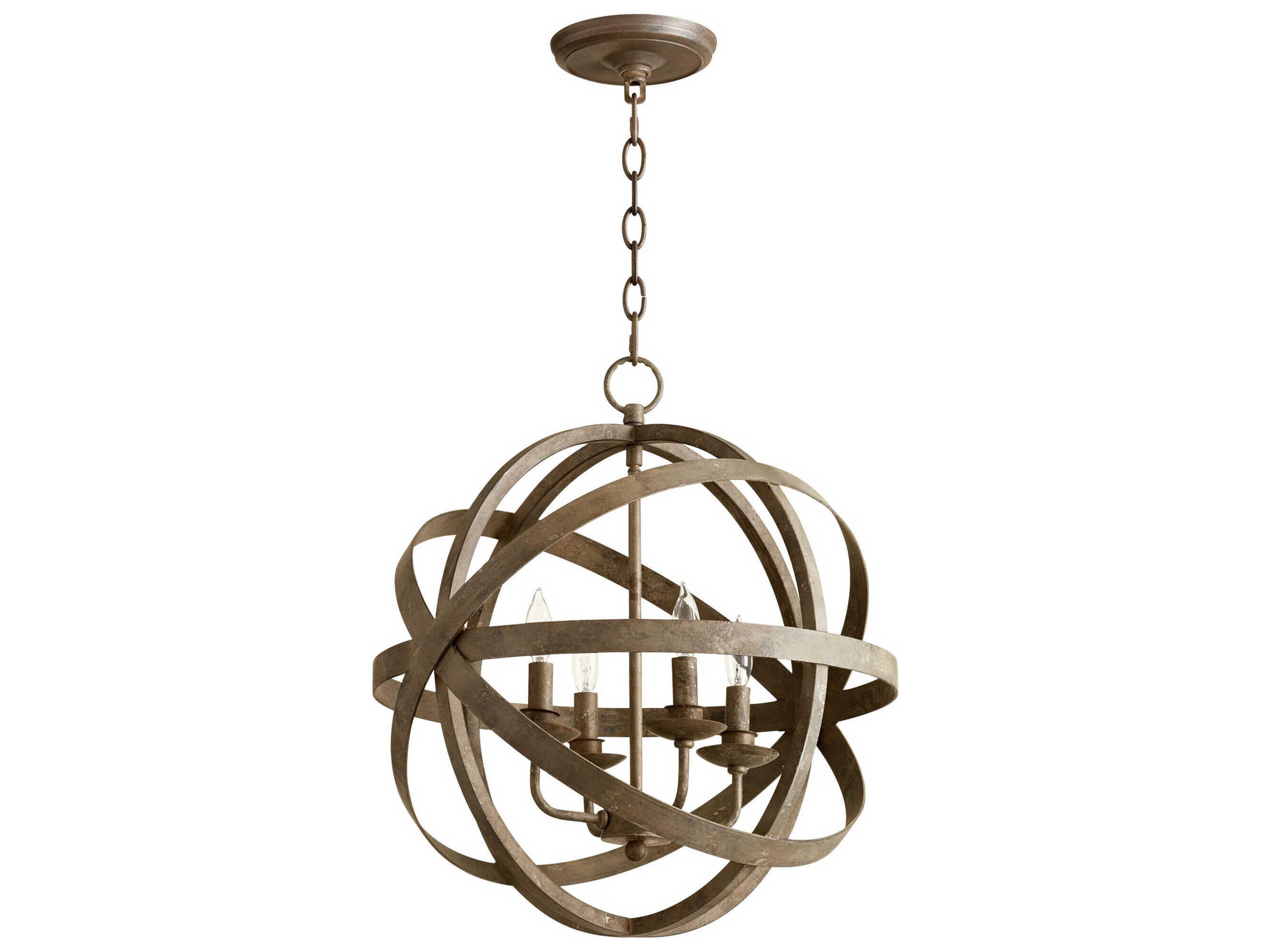 Cyan Design Gladwin 4-Light Distressed Zinc Brown Pendant