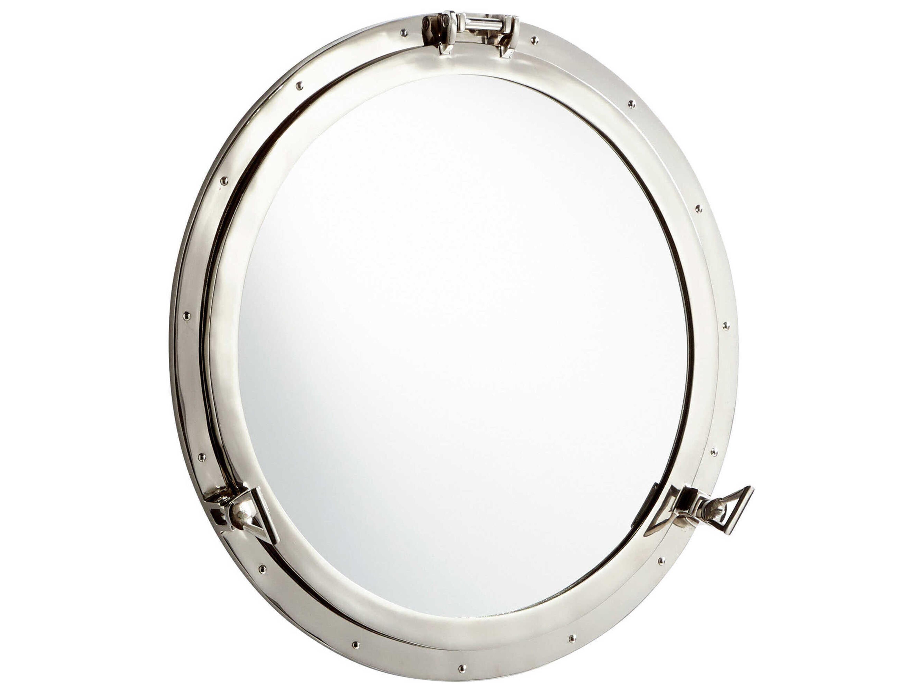 Cyan Design Seeworthy Nickel Round Wall Mirror