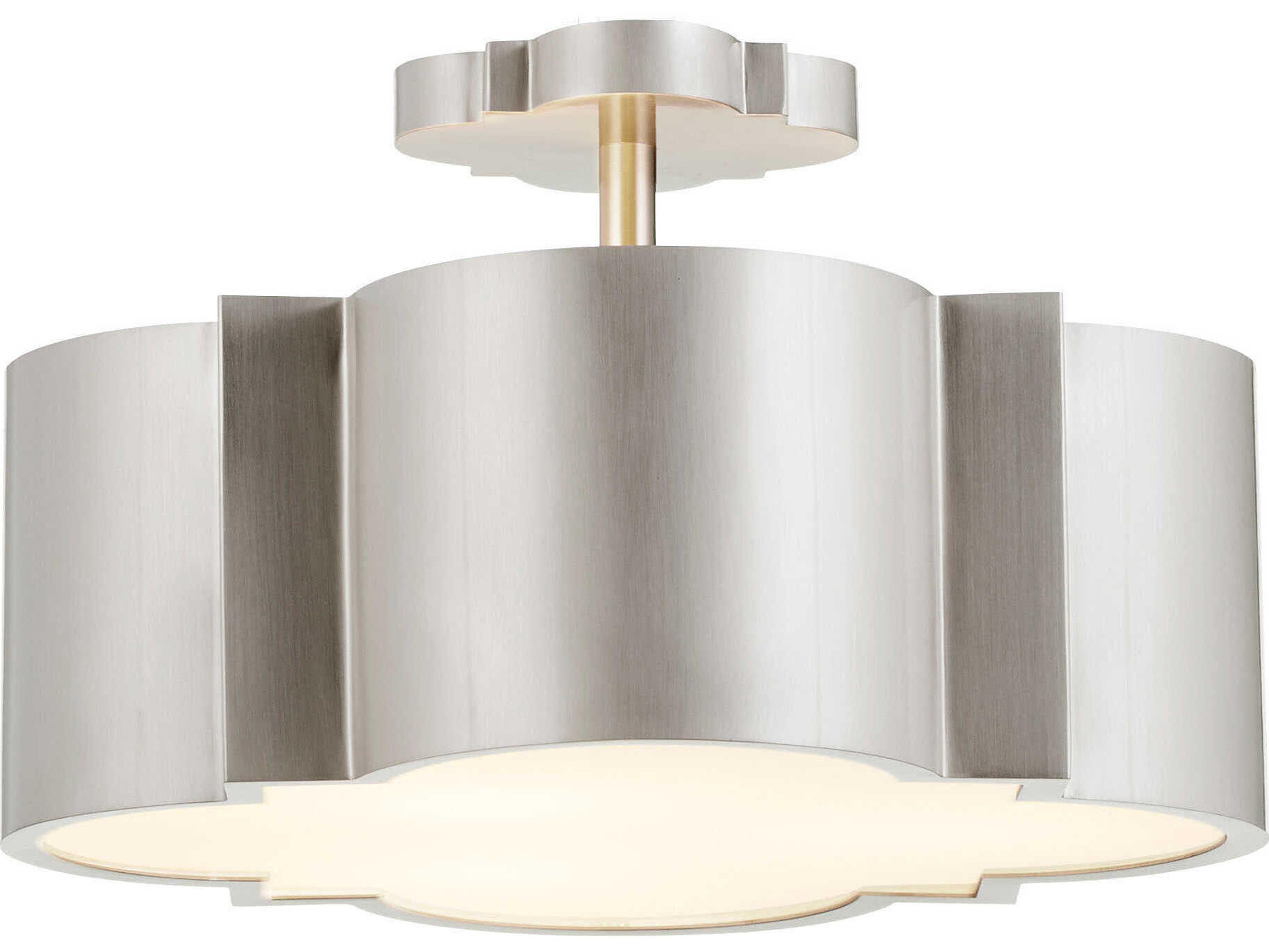 Cyan Design Wyatt 3-Light Satin Nickel Semi Flush Mount