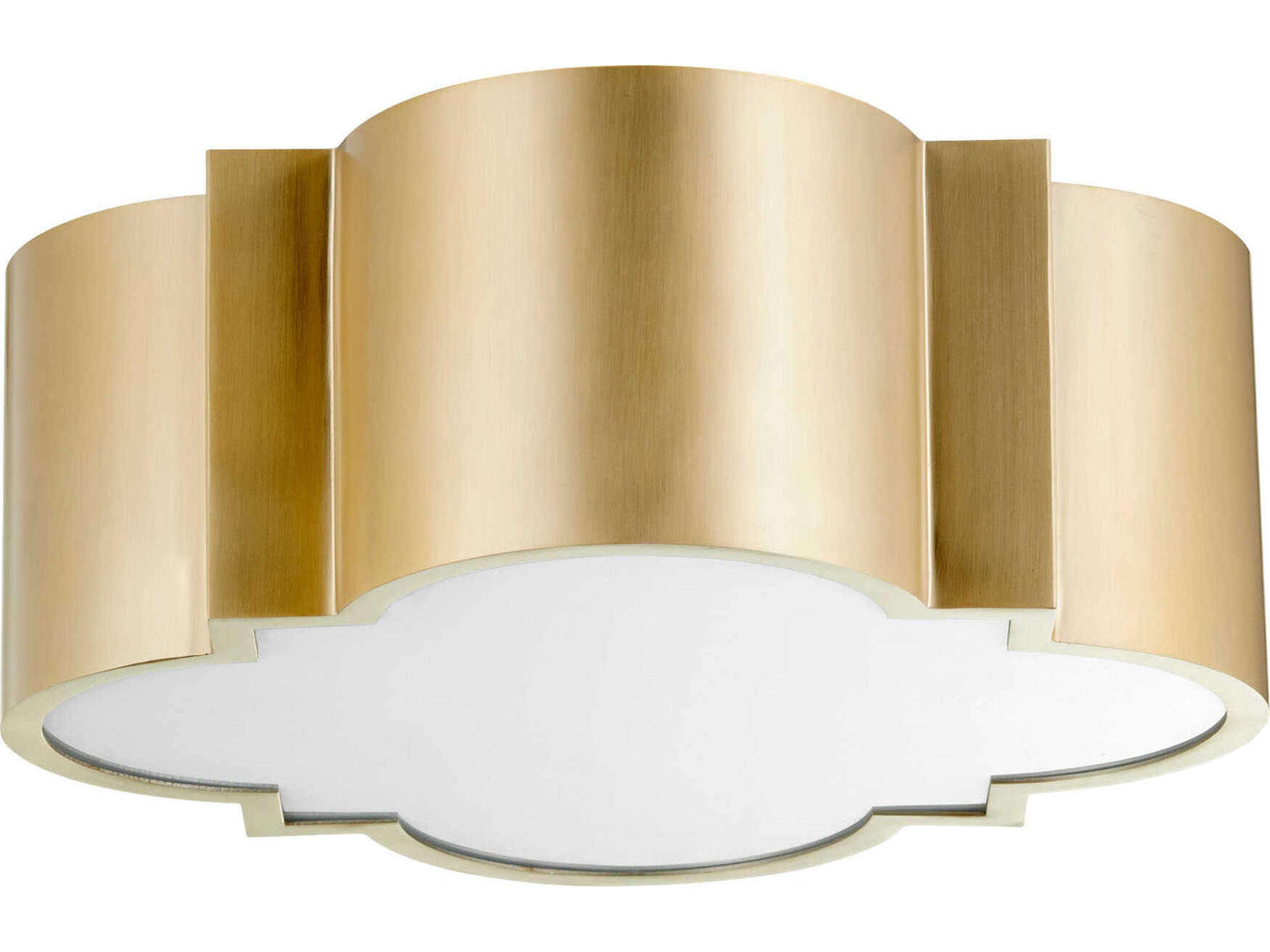 Cyan Design Wyatt 2-Light Aged Brass Flush Mount