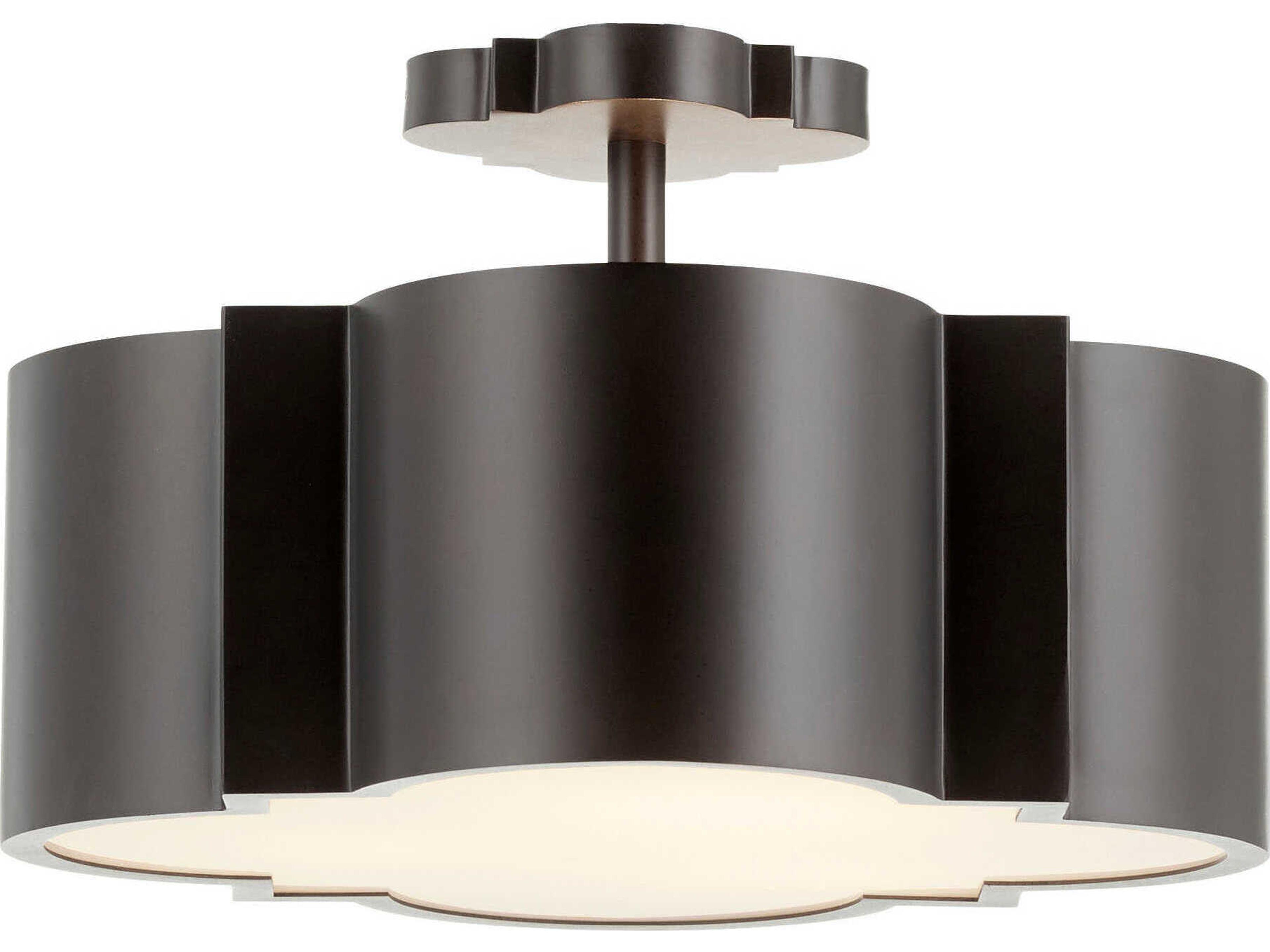Cyan Design Wyatt 3-Light Noir Black Semi Flush Mount