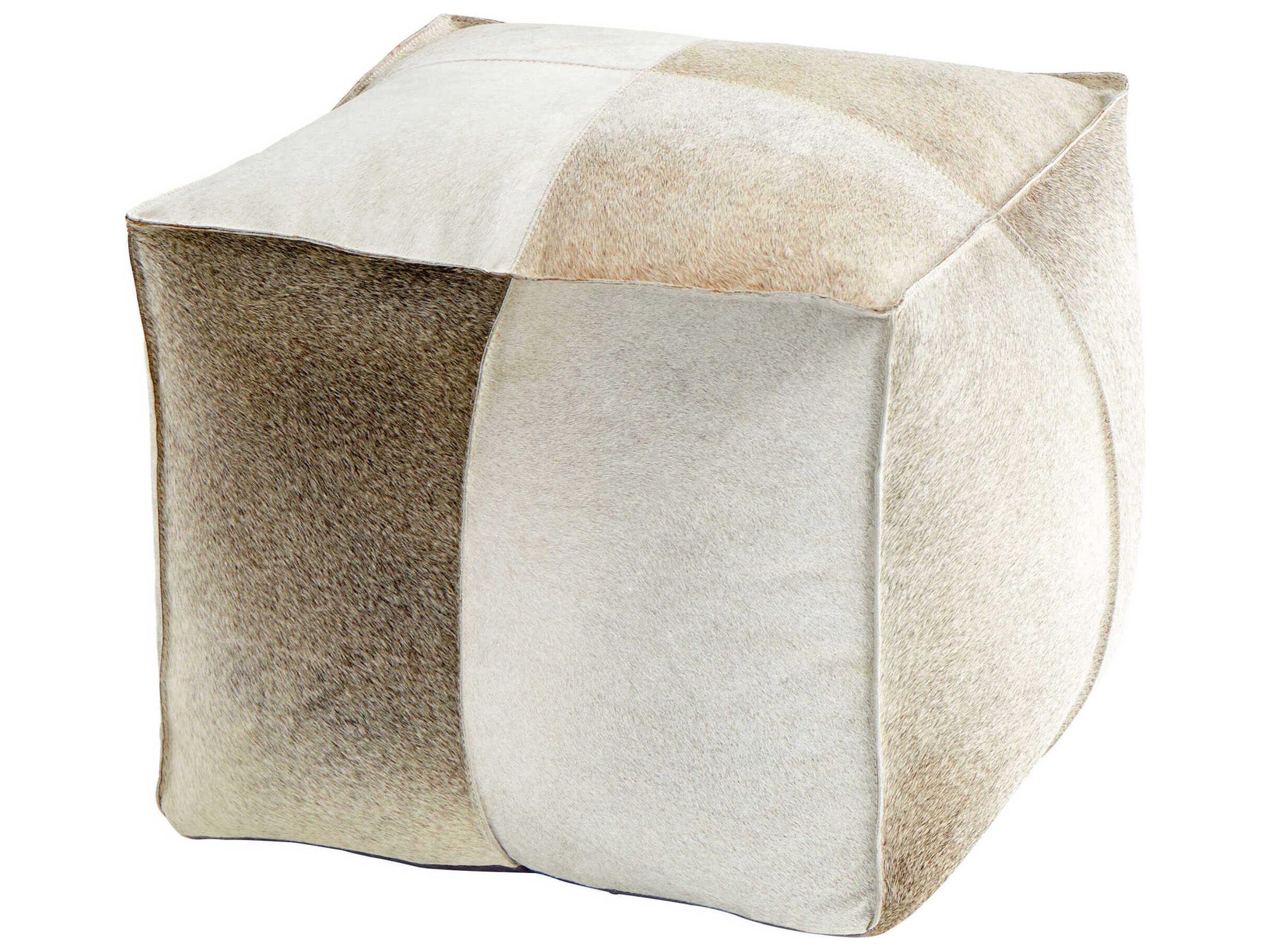 Cyan Design Brixton Gray Leather Ottoman