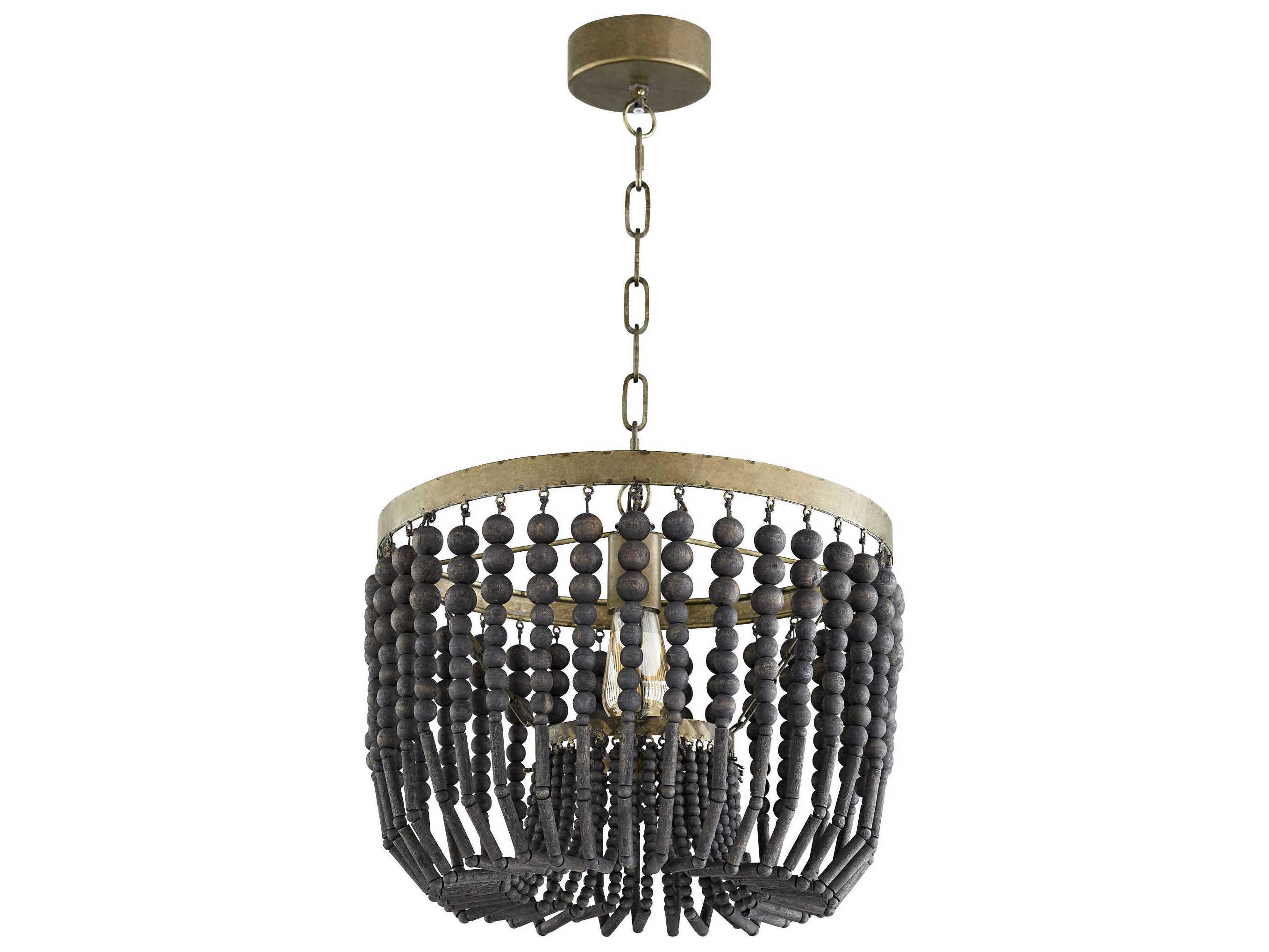 Cyan Design Estrella-II 1-Light Tinted Raw Iron Black Pendant
