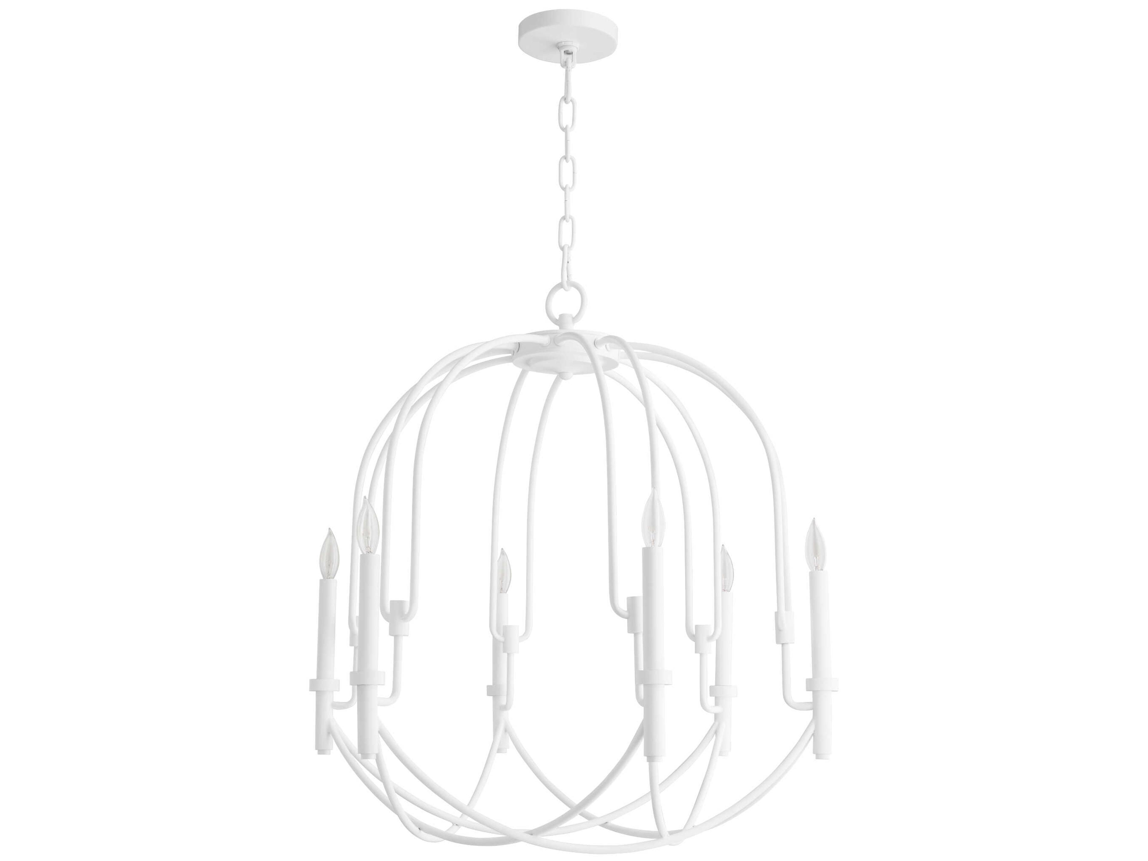 Cyan Design 6-Light Studio White Candelabra Chandelier