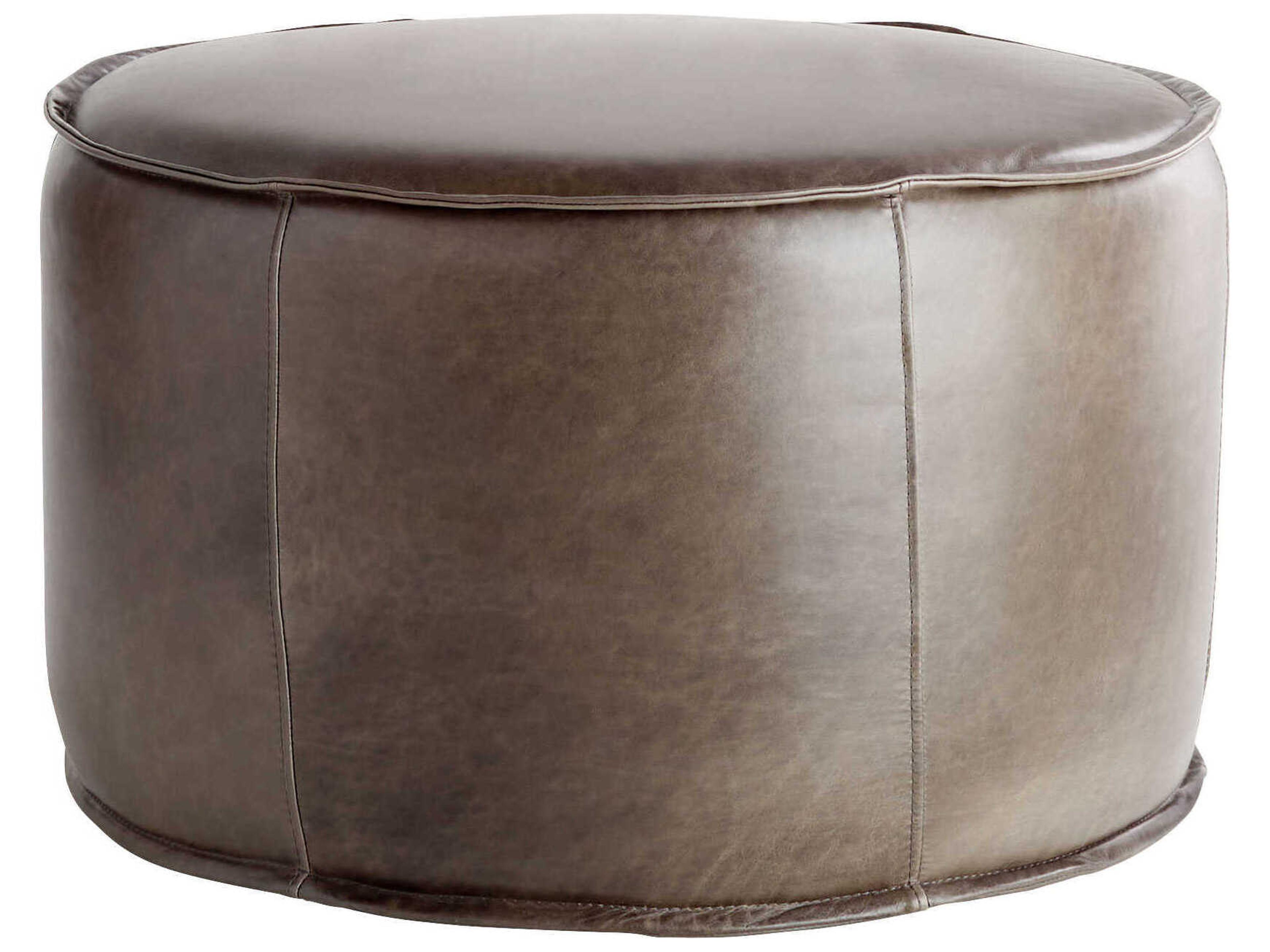 Cyan Design Lusso Brown Leather Ottoman
