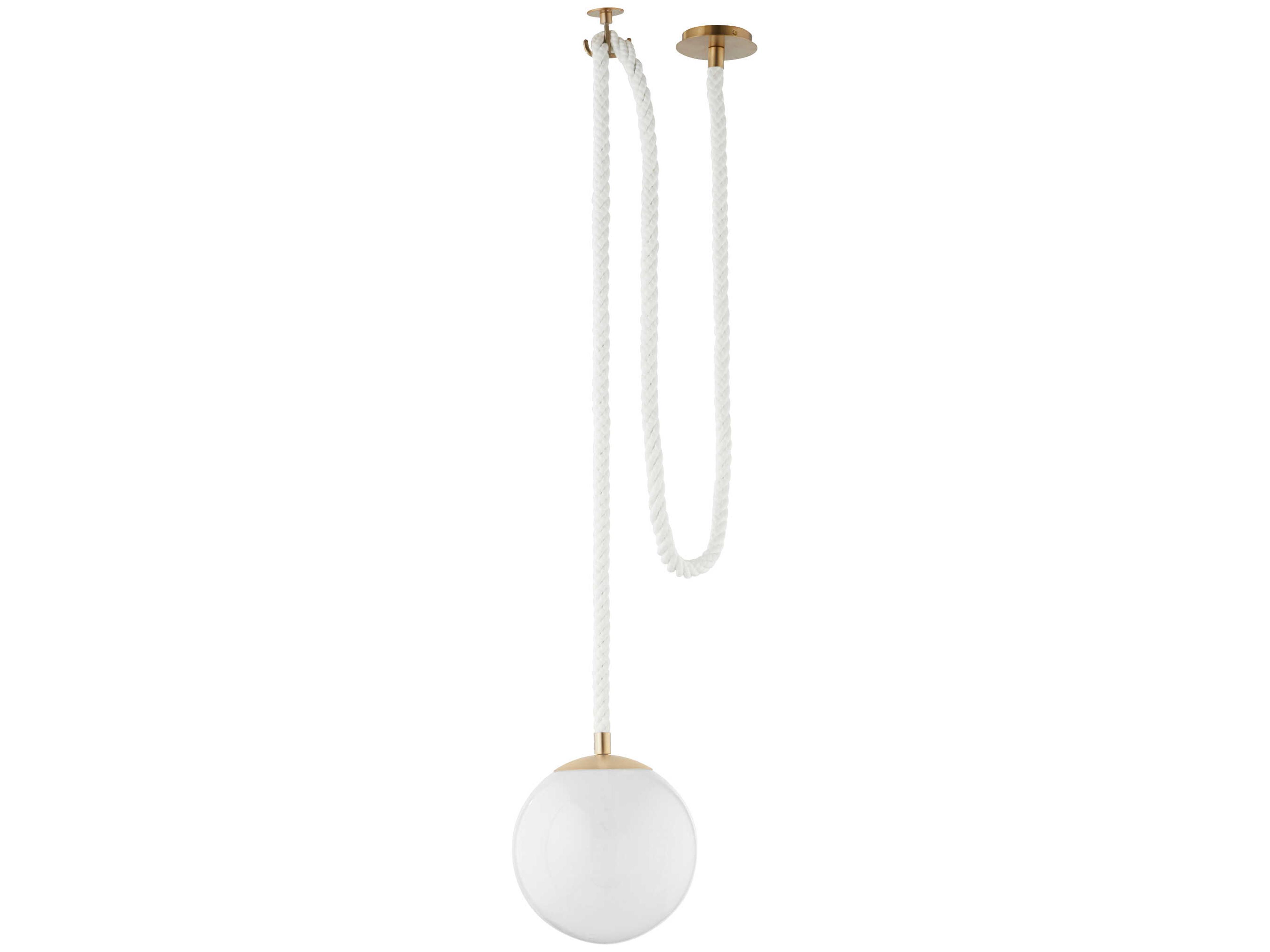 Cyan Design Rockport 1-Light Aged Brass Globe Mini Pendant