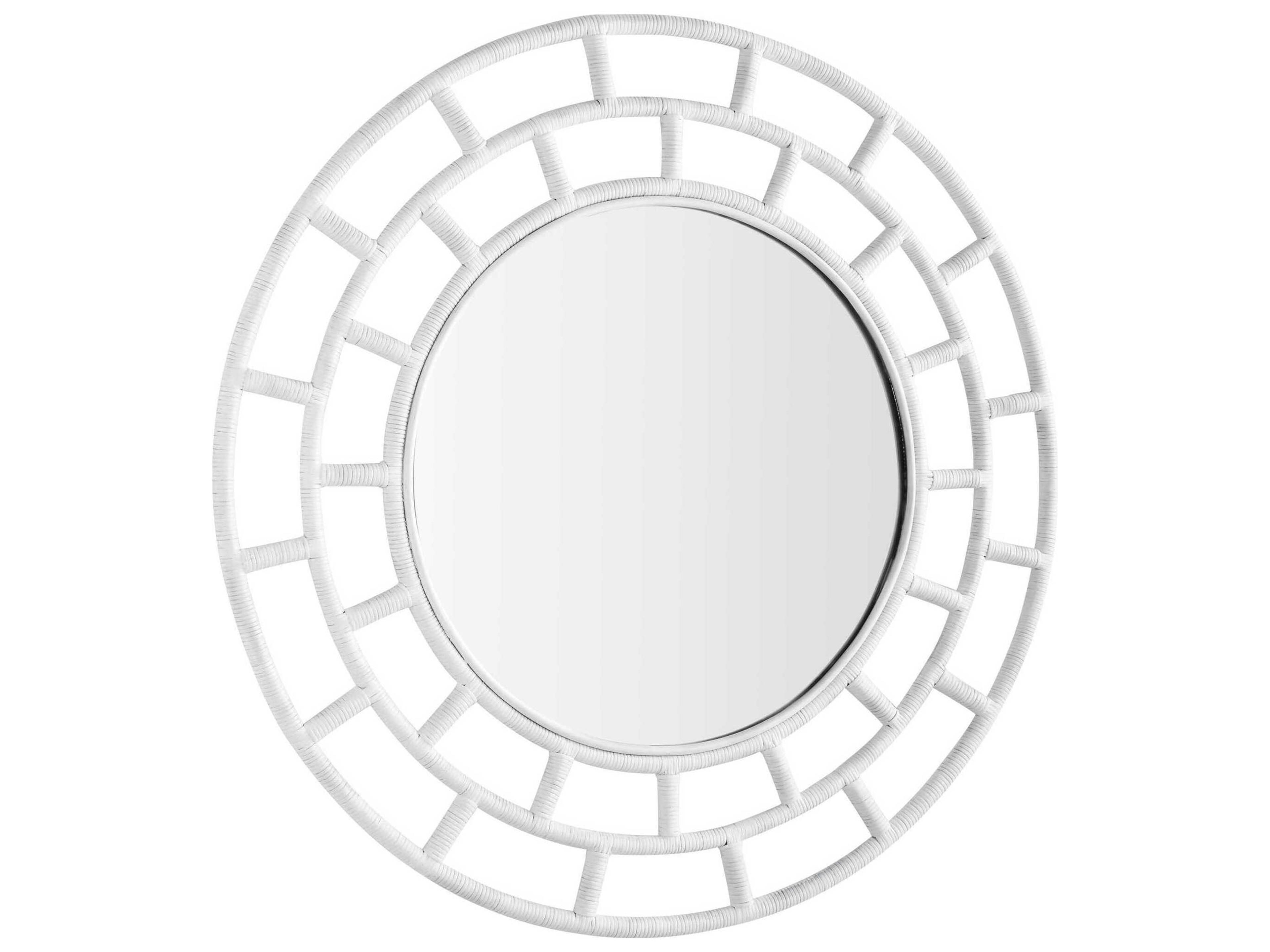 Cyan Design Comoros White Round Wall Mirror