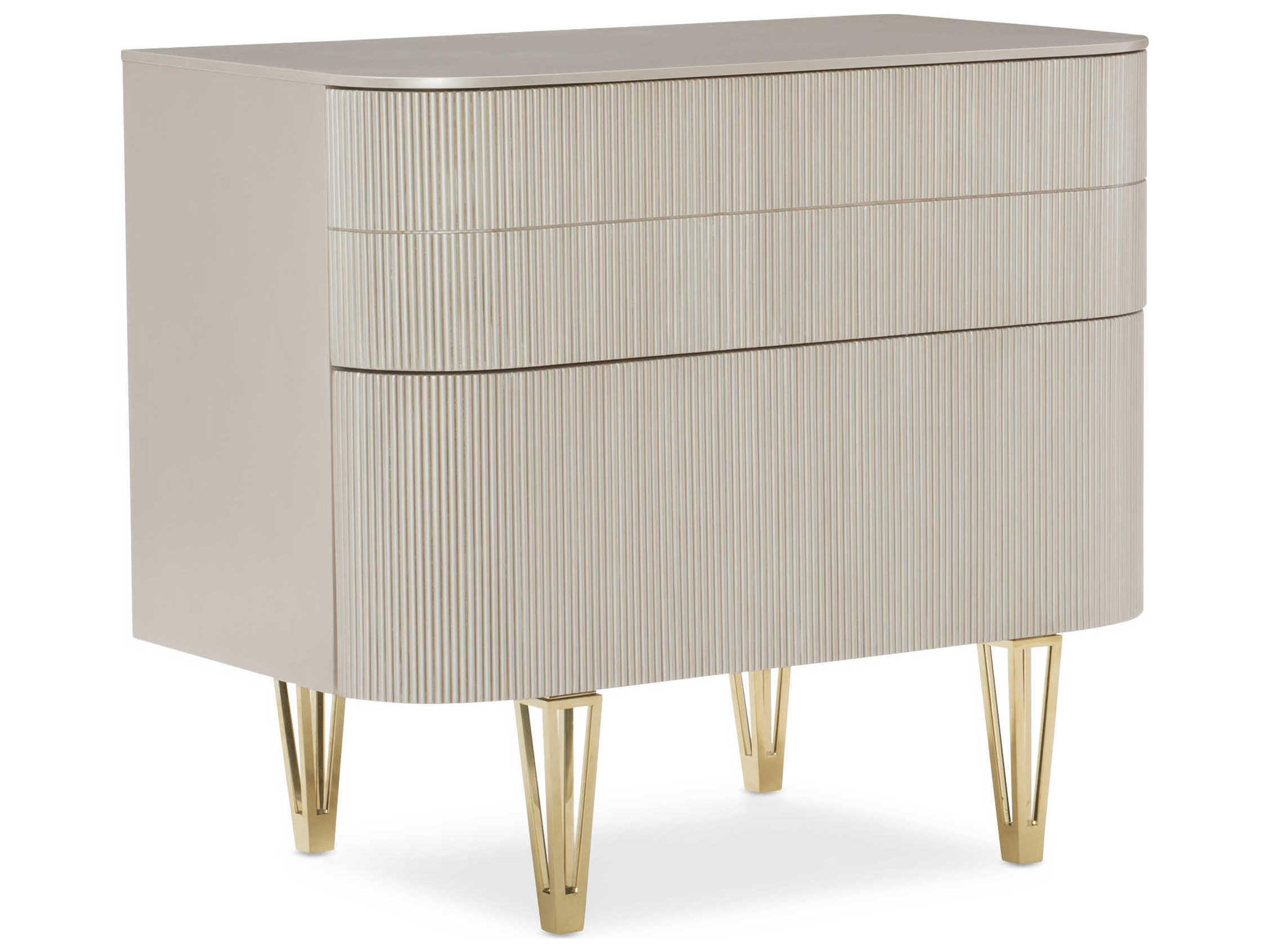 Caracole Classic True Love 2-Drawers White Nightstand