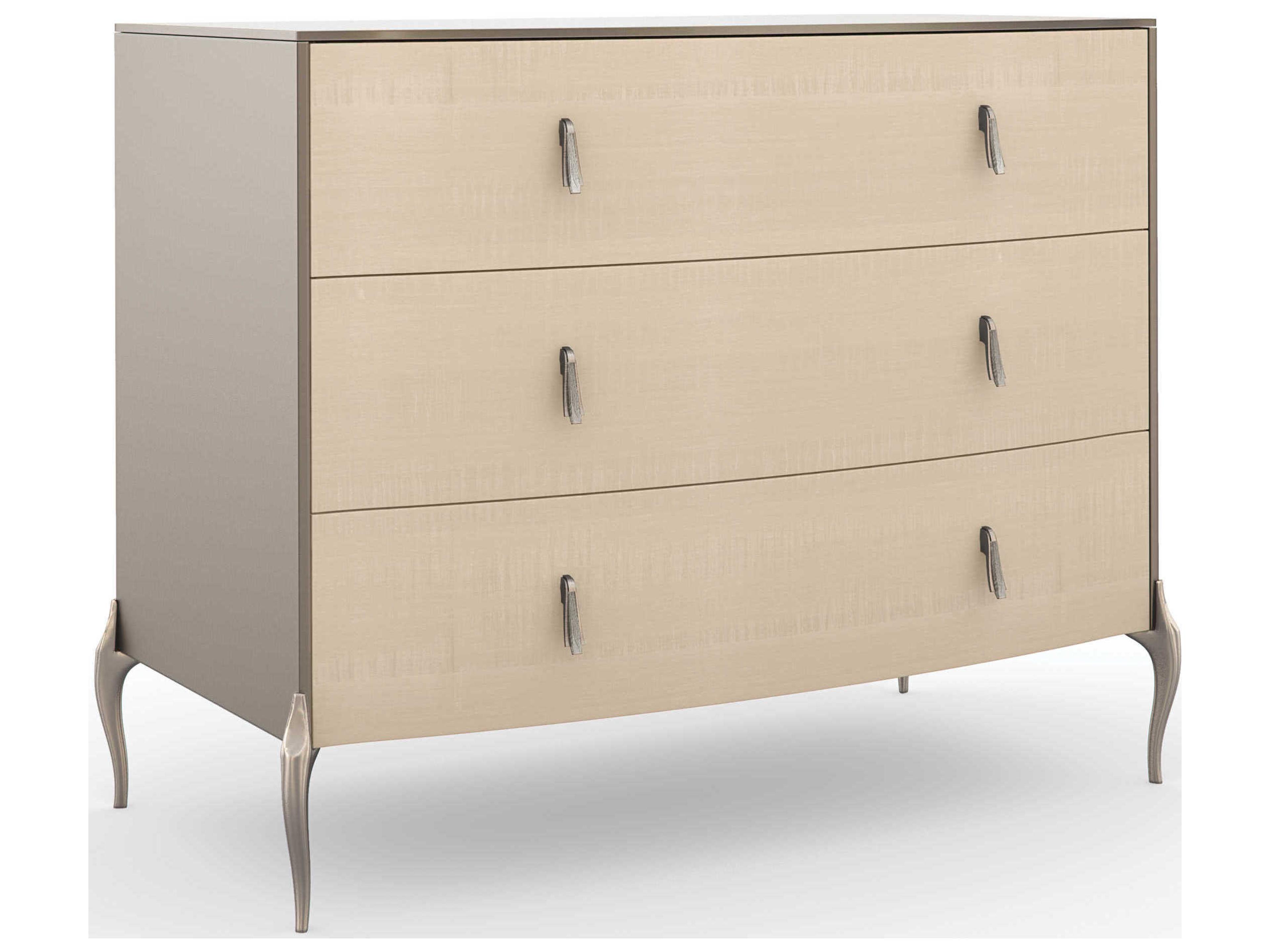Caracole Classic Good Impression 3-Drawers Beige Nightstand