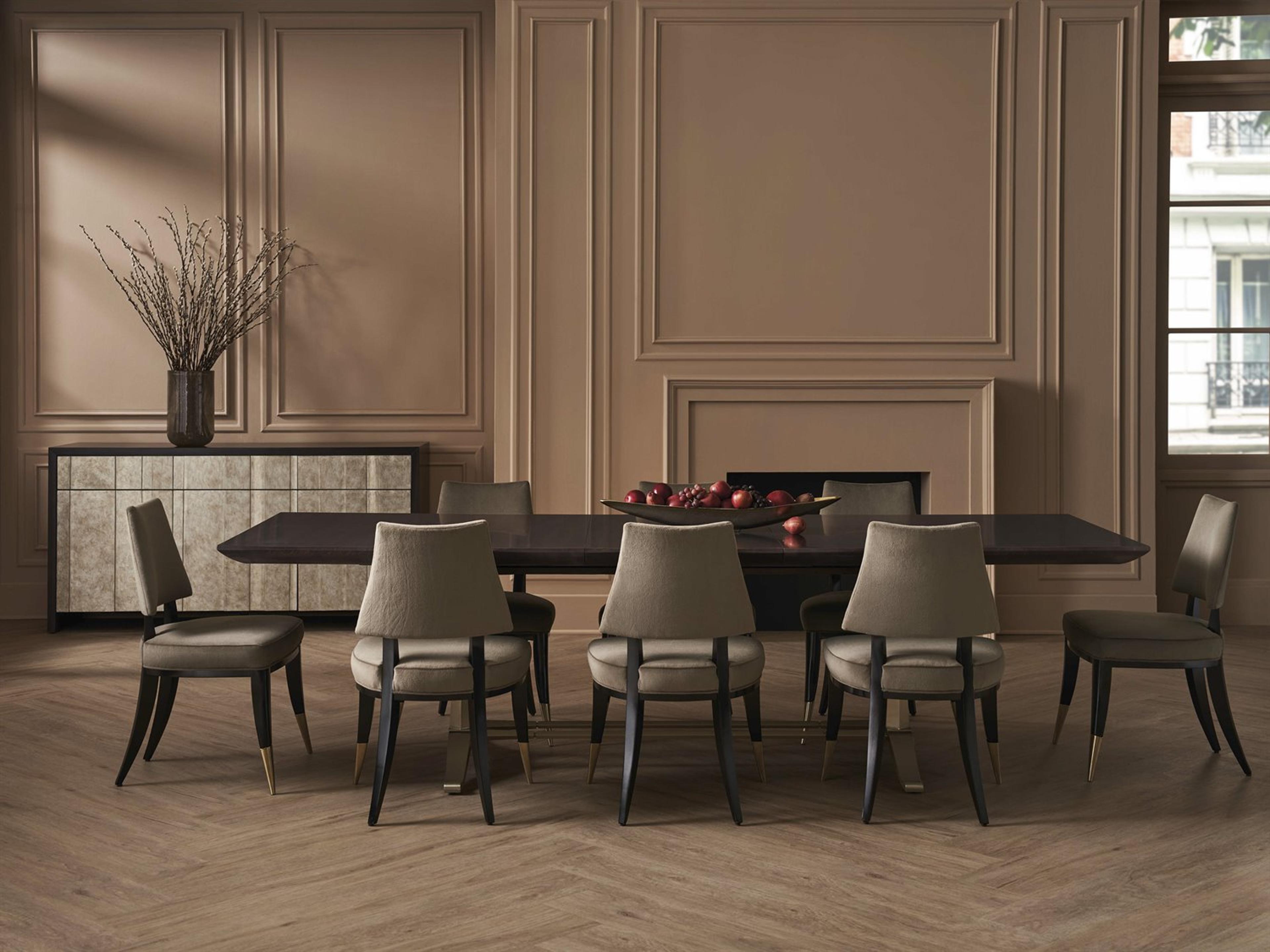 Caracole Classic Poplar Wood Dining Room Set