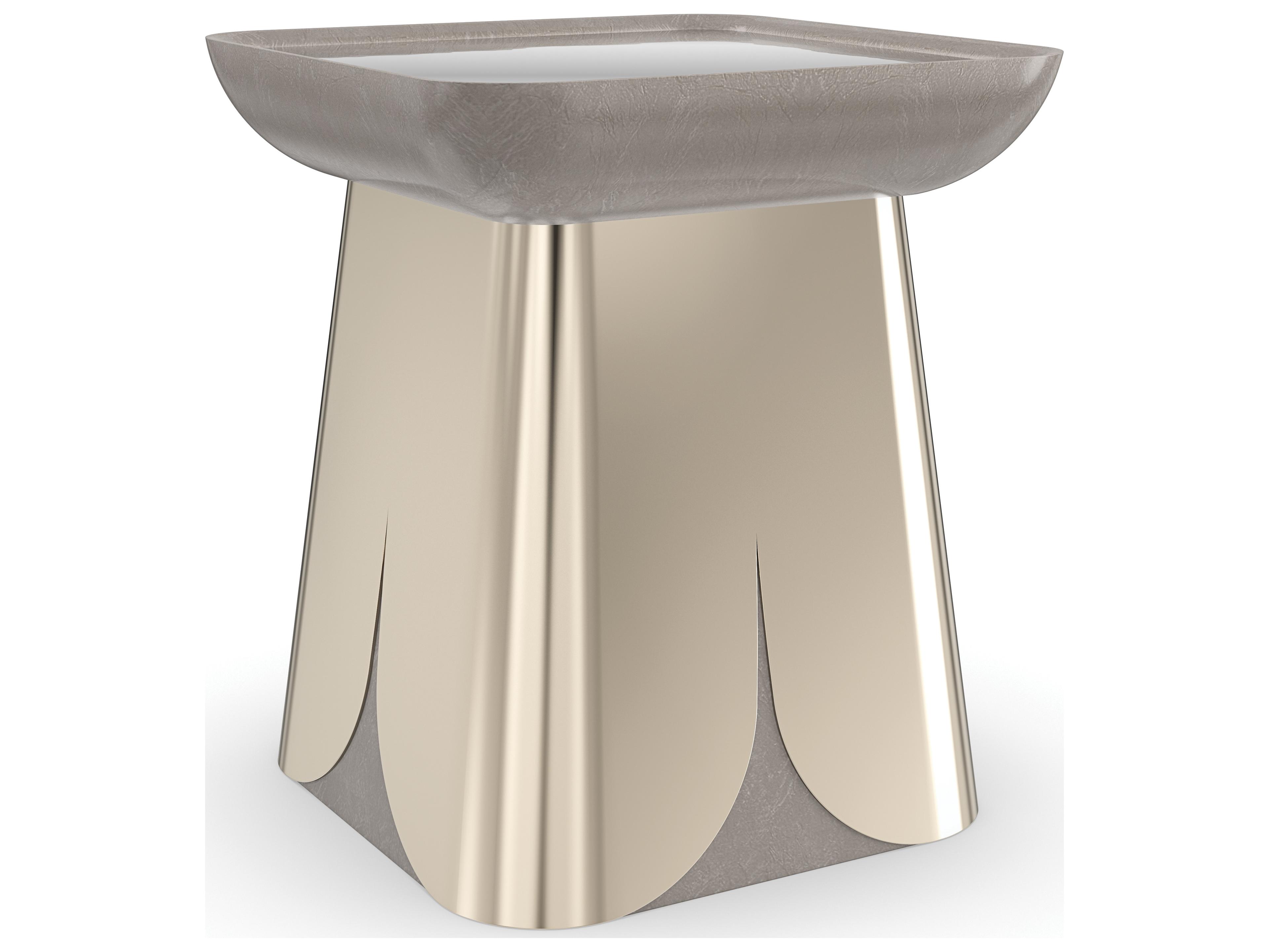 Caracole Classic Zenith Rectangular Mirror End Table