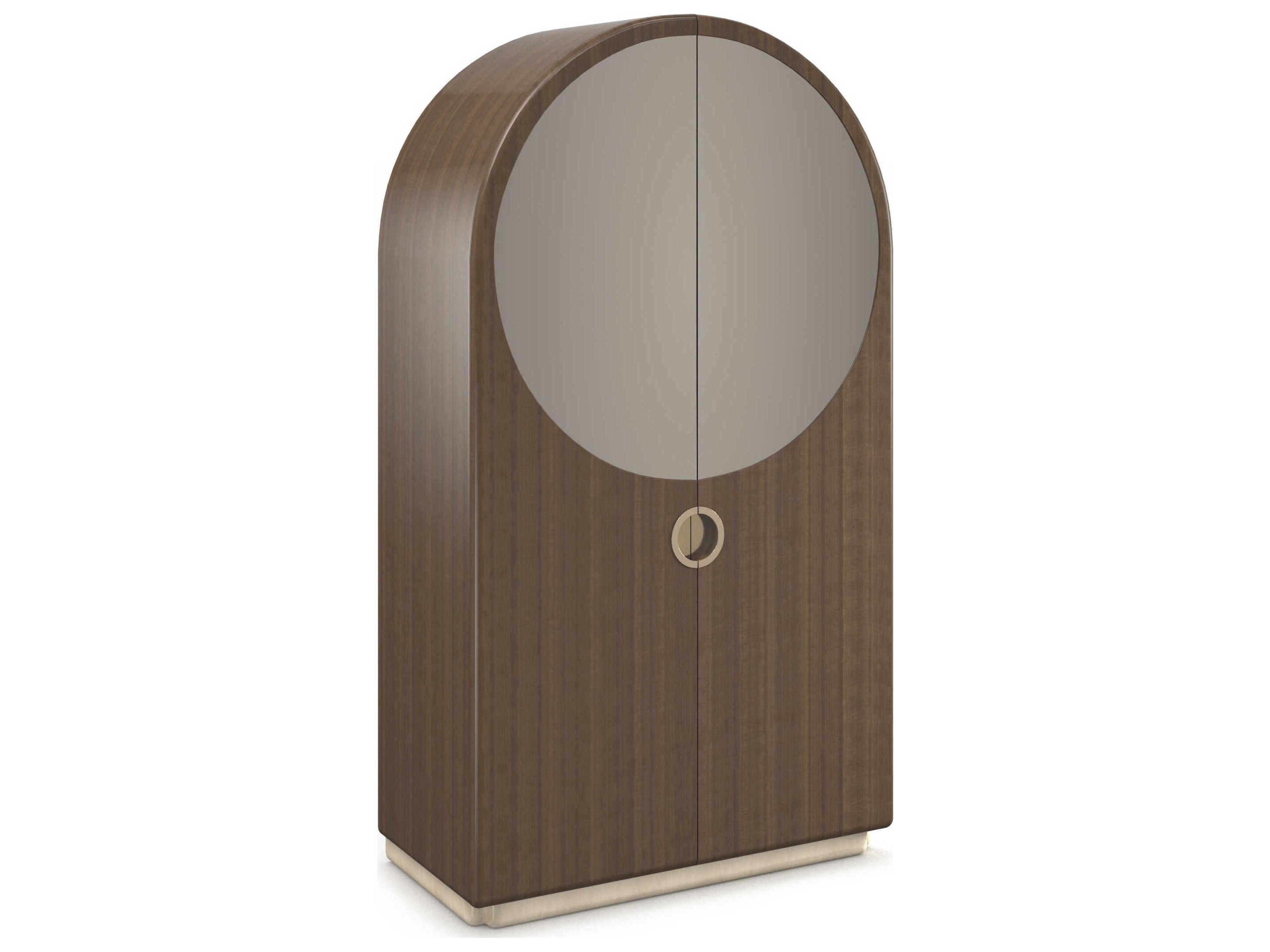 Caracole Gelee Caramello Gloss Brown Hardwood Wardrobe Armoire